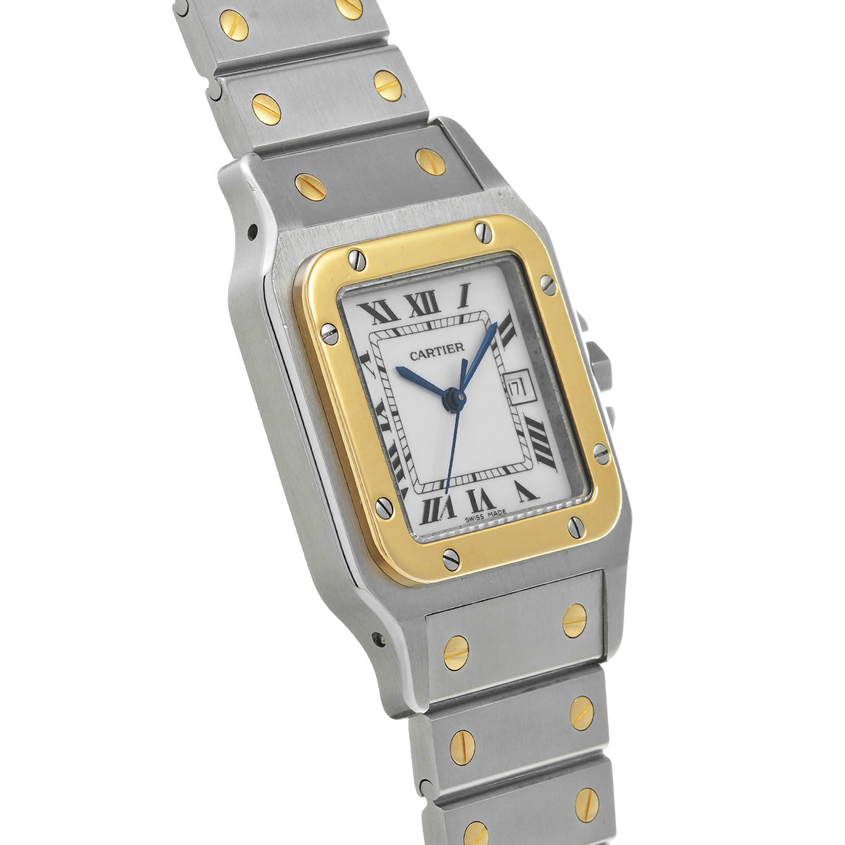 Santos Garbe LM Date 81036283 White CARTIER Men's [Pre-Owned].