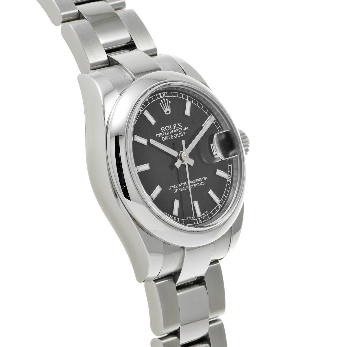 DATE JUST 178240 Random Serial Black ROLEX Unisex [Pre-owned].