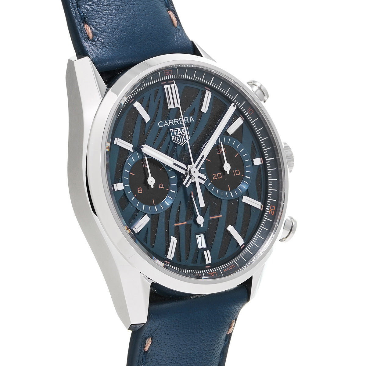 CARRERA CALIBRE HEUER 02 Chronograph Japan Limited Edition CBN201A.FC6539 Blue/Black TAG HEUER Mens [Pre-Owned].