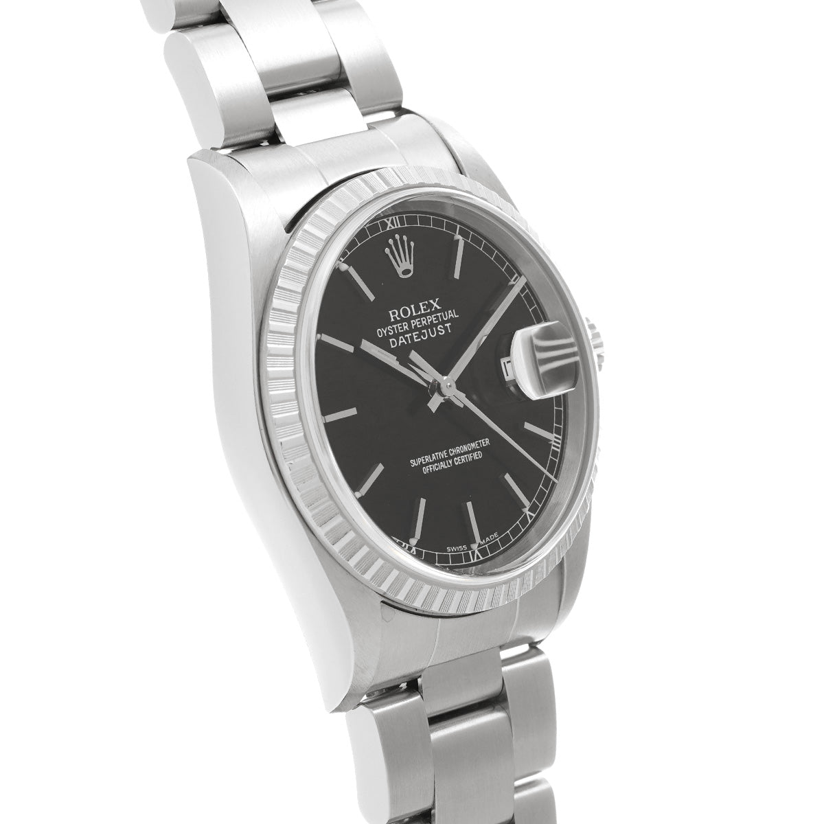 DATE JUST 16220 F (made around 2004) Black ROLEX Men's [Pre-Owned].