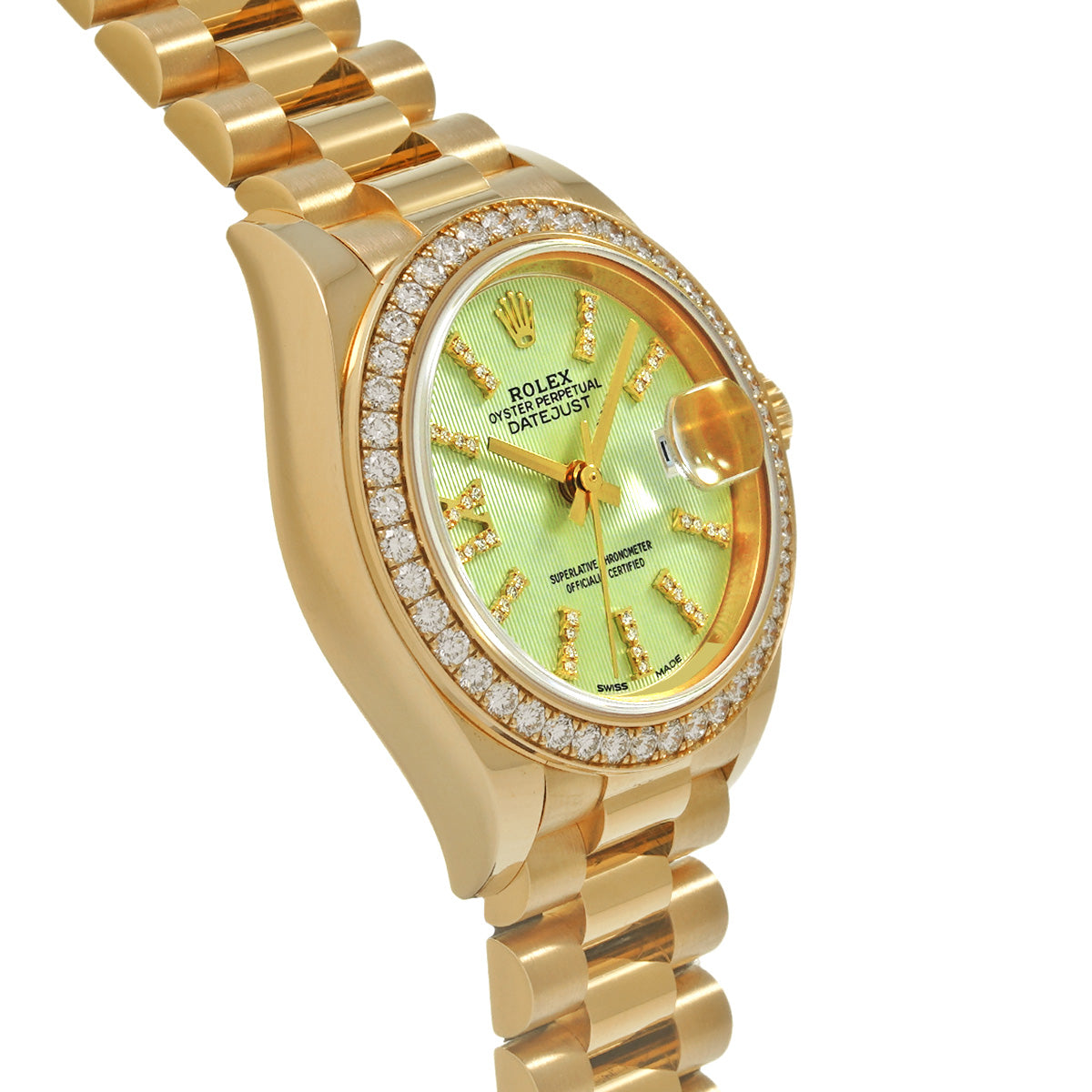 Datejust Lady 28 279138RBR Random Serial Linden Green Tapestry/Diamond ROLEX Ladies [Pre-Owned].