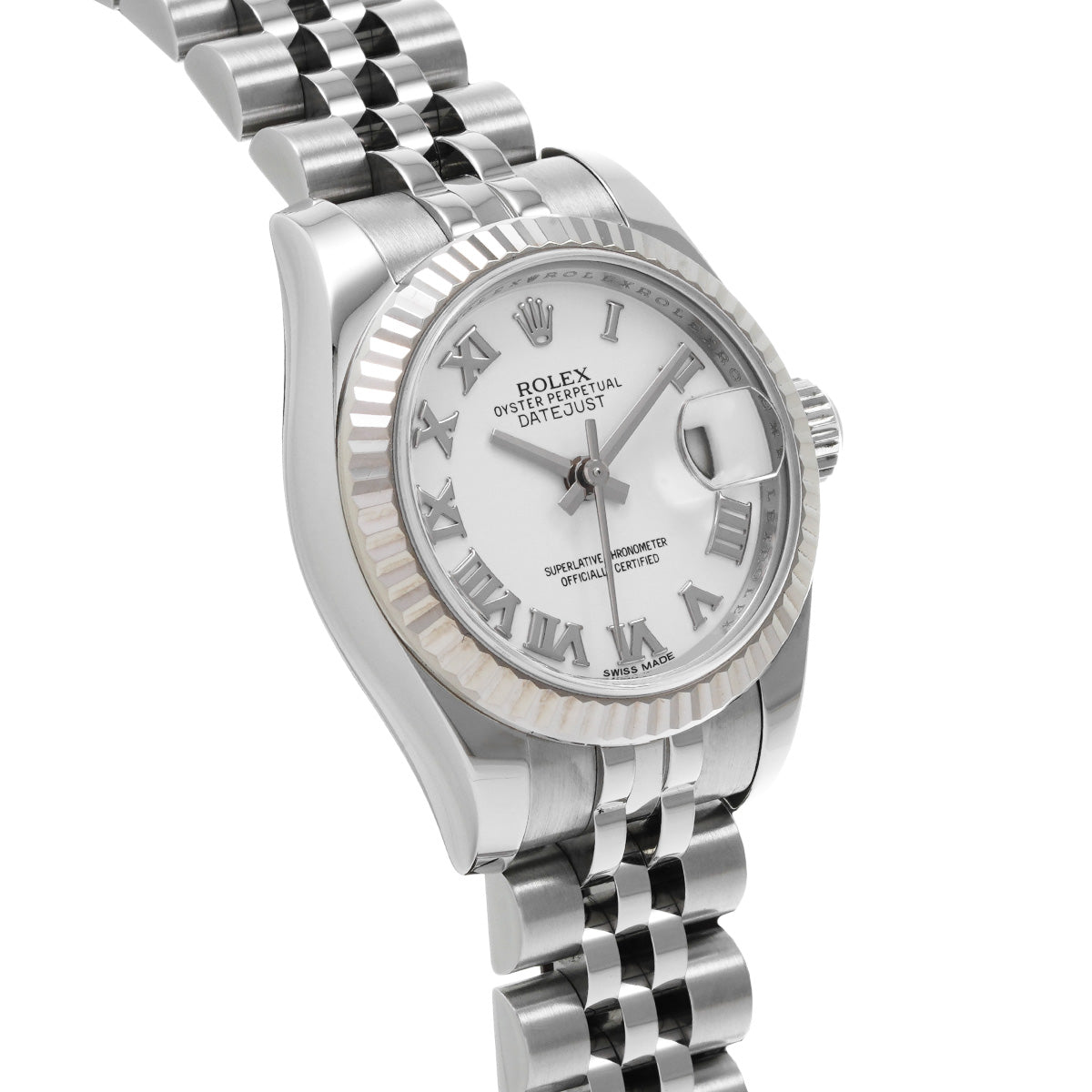 DATE JUST 179174 Random Serial White ROLEX Ladies [Pre-owned].