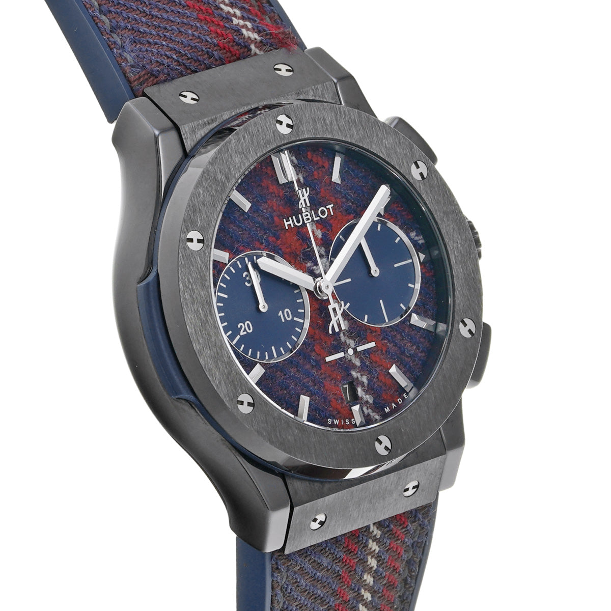 Classic Fusion Italy Independent Ceramic Tartan Limited edition of 50 pieces 521.CM.2703.NR.ITI17 Blue HUBLOT Men's [pre-owned].