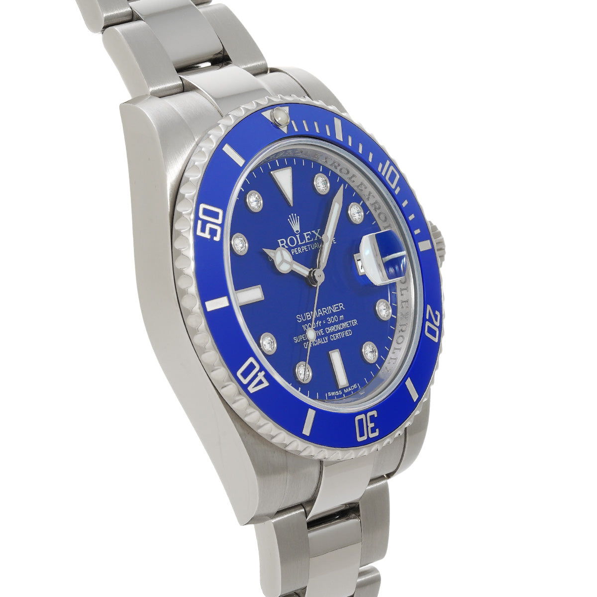 Submariner Date 116619GLB Random Serial Blue/Diamond ROLEX Men's [Pre-Owned].