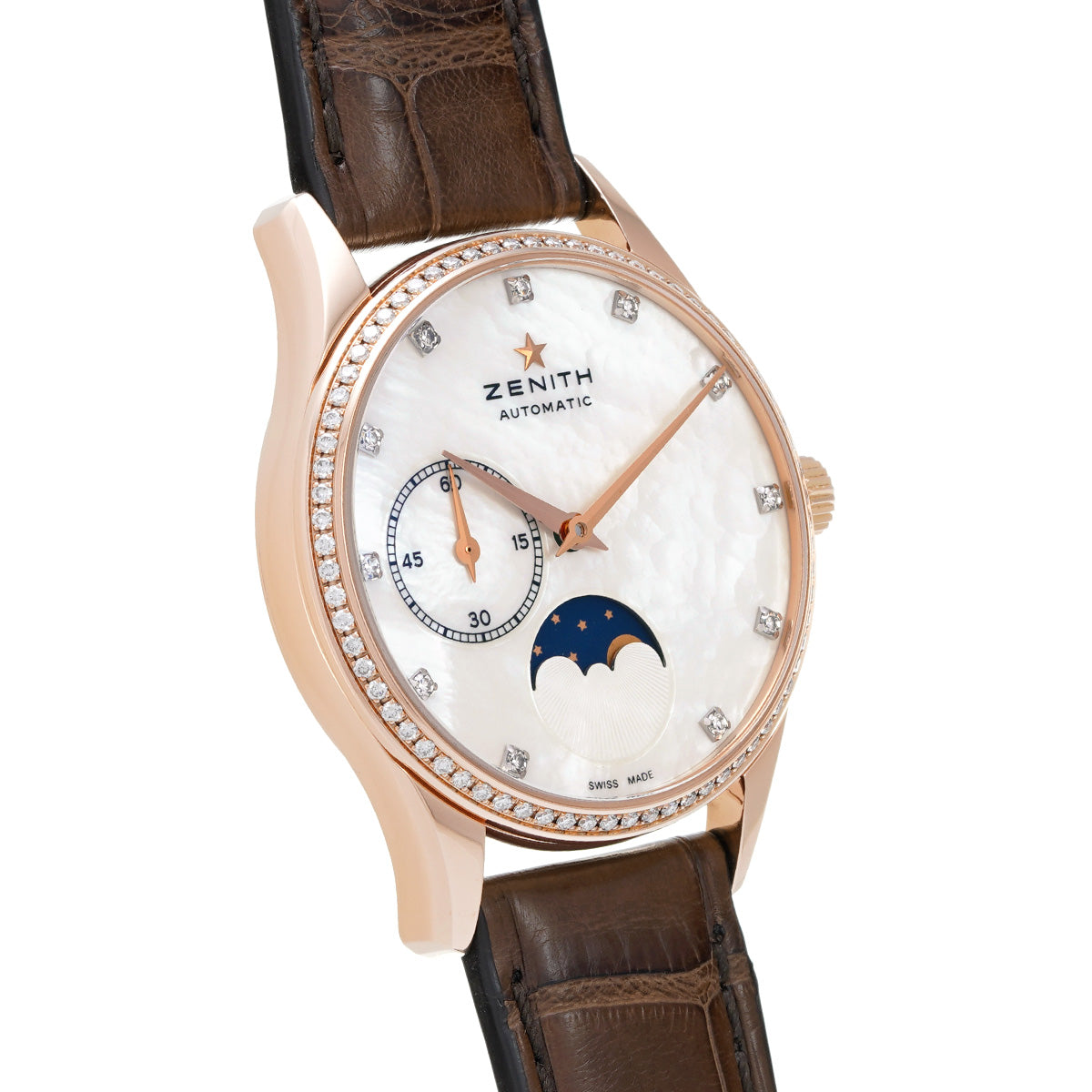 Ultrasyn Moonphase 22.2310.692/81.C709 White MOP/Diamond ZENITH Ladies [Pre-Owned]