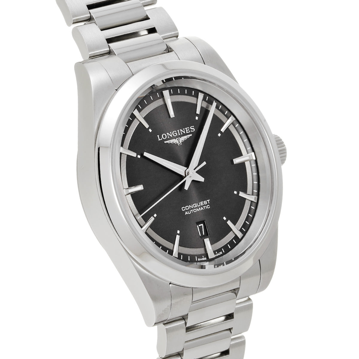 Conquest L3.830.4.52.6 Black LONGINES Men's [Pre-Owned].