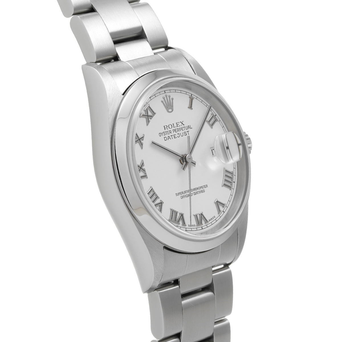 DATE JUST 16200 P (made around 2001) White ROLEX Men's [Pre-Owned].