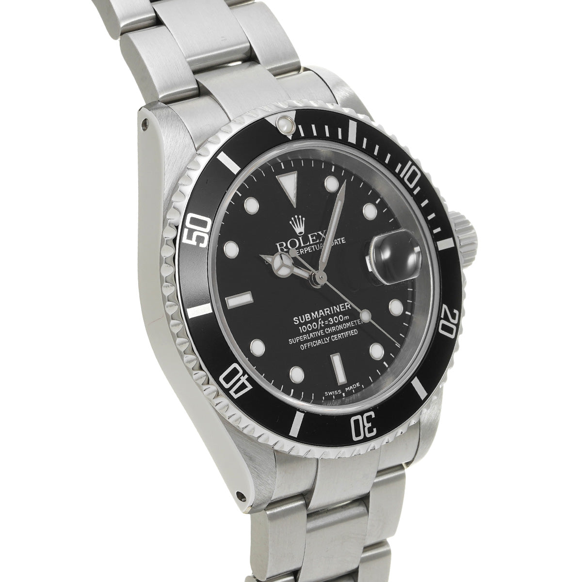 Submariner Date 16610 Y No. (manufactured circa 2002) Black ROLEX Men's [Pre-owned].