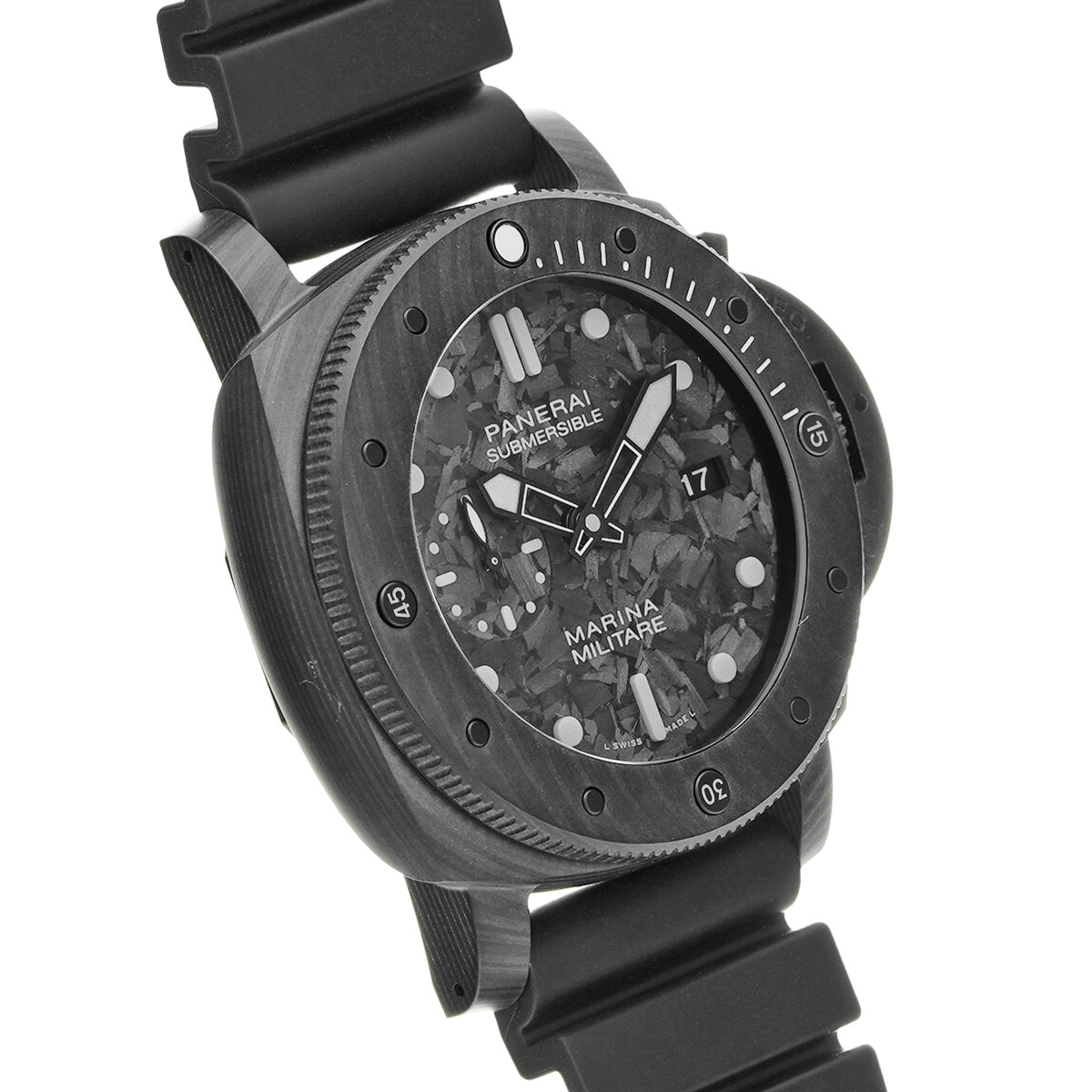 Submersible Marina Militare Carbotech 47mm PAM00979 X (manufactured circa 2021) Black PANERAI Men's [Pre-Owned]