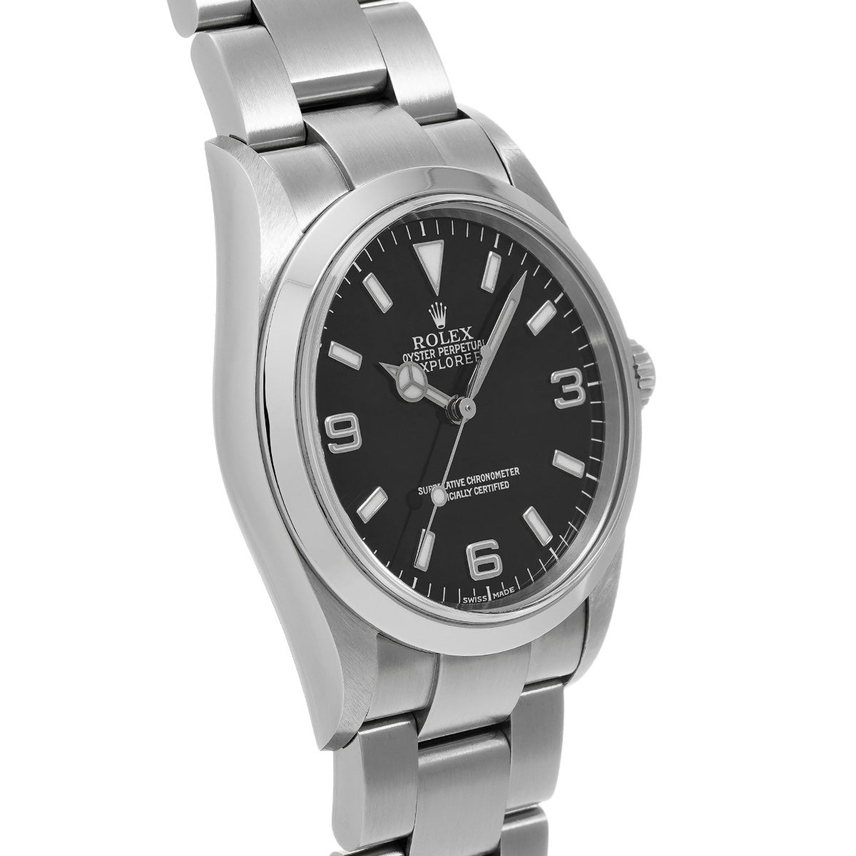 Explorer 114270 F (manufactured circa 2004) Black ROLEX Men's [Pre-Owned].