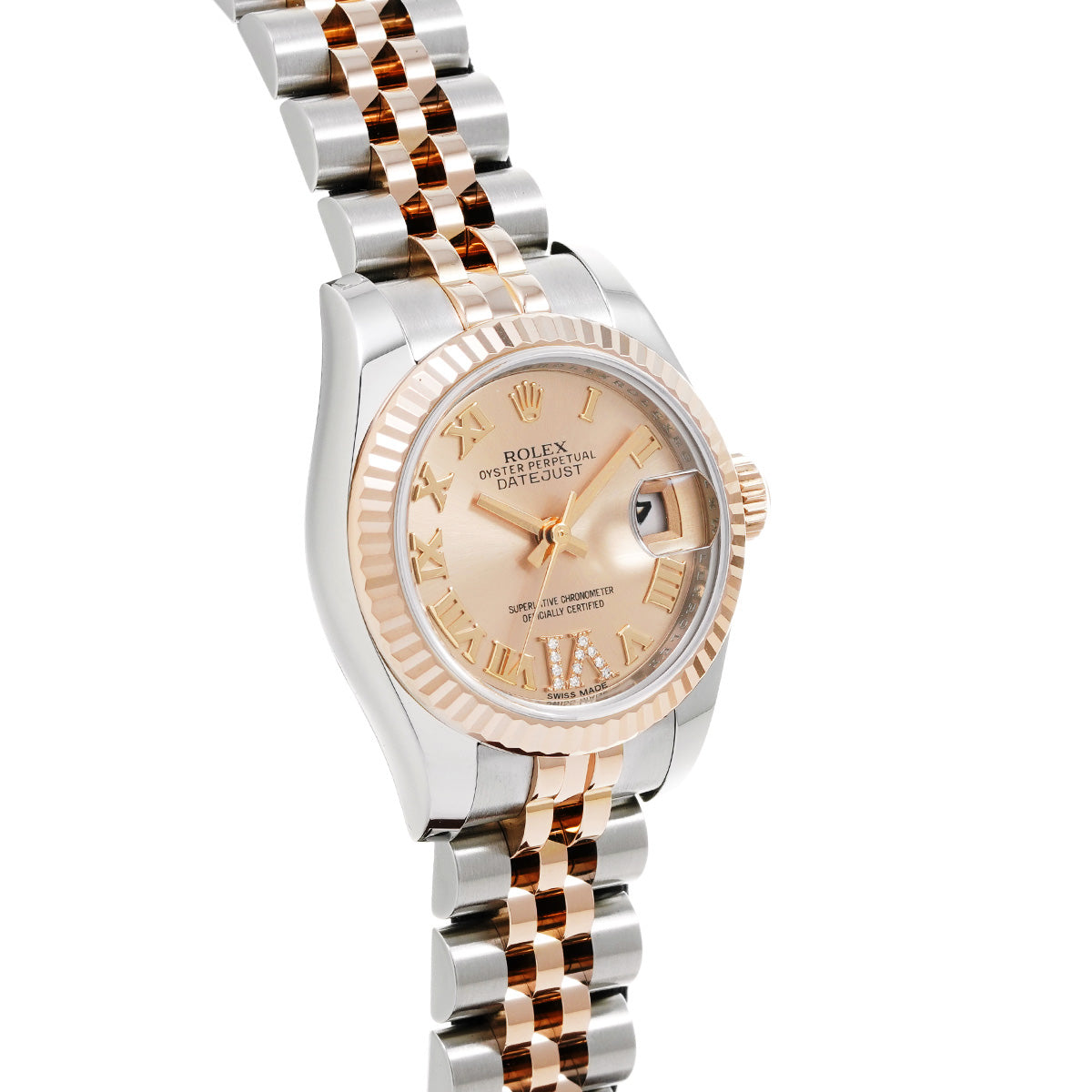 DATE JUST 179171 G (manufactured circa 2011) Pink/Diamond ROLEX Ladies [Pre-Owned].