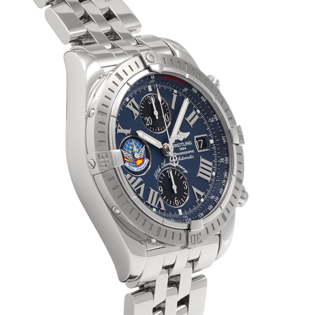 A156CBIPA Chronomat Evolution Blue Impulse Blue/Black BREITLING Men's [Pre-Owned].