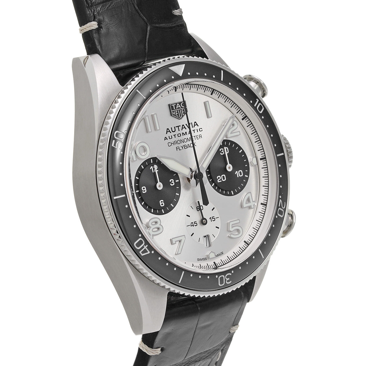 Autavia Calibre Heuer 02 Flyback Chronograph Chronometer CBE511B.FC8279 Silver/Black TAG HEUER Mens [Pre-Owned]