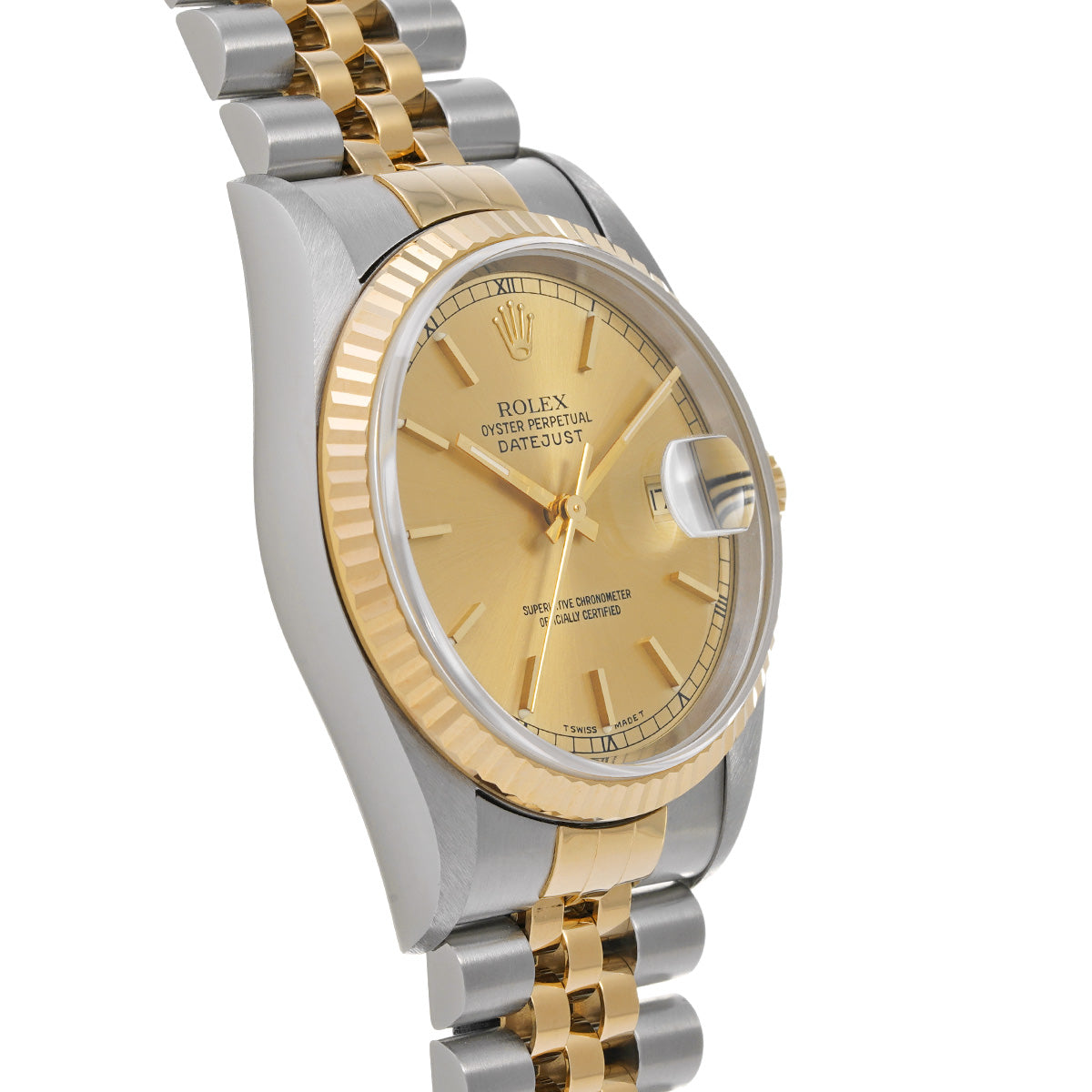 Datejust 16233 W (manufactured circa 1994) Champagne ROLEX Men's [Pre-Owned].