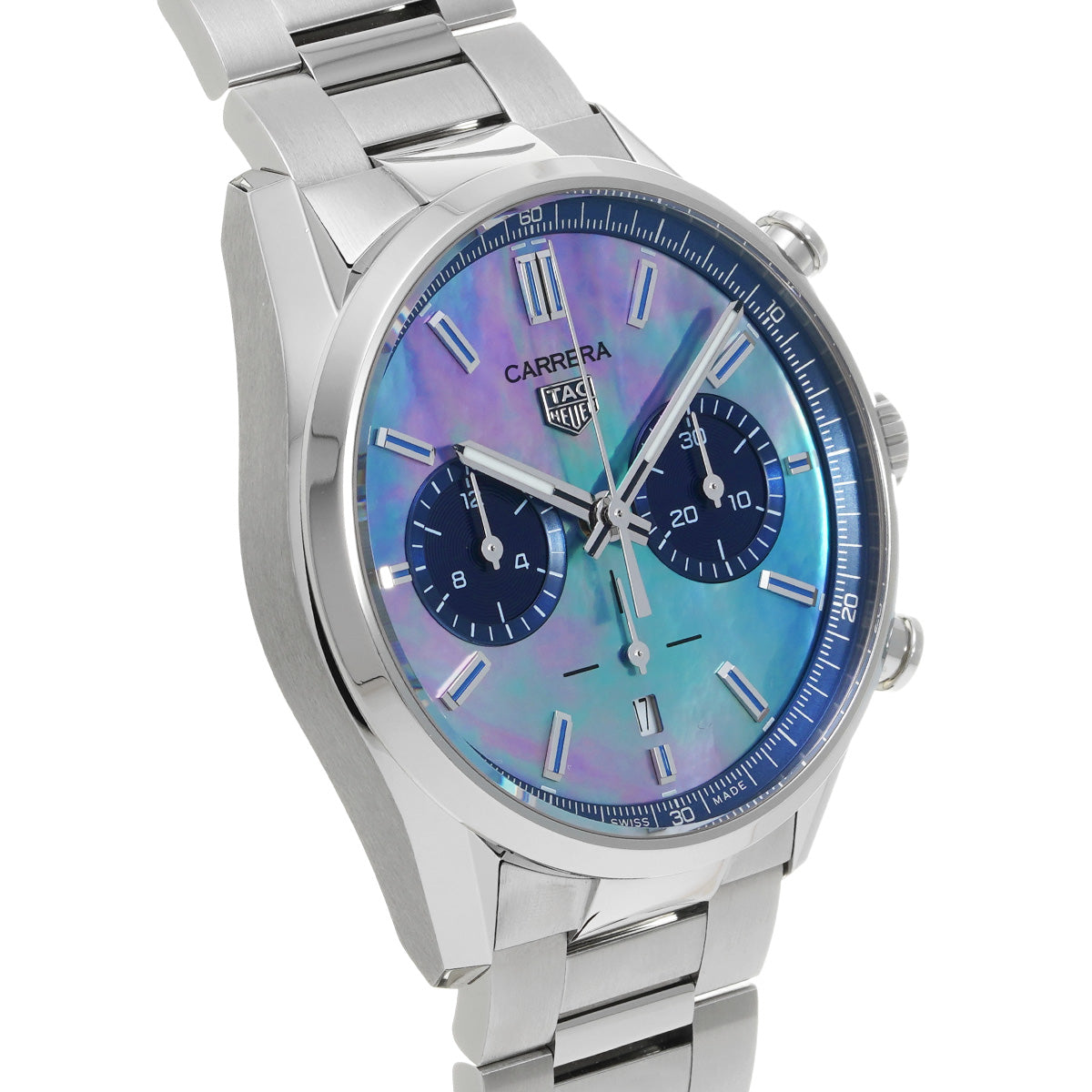 CARRERA CALIBRE HEUER 02 Chronograph Limited edition of 300 pieces in Japan CBN201E.BA0642 Blue MOP TAG HEUER Mens [Pre-Owned].