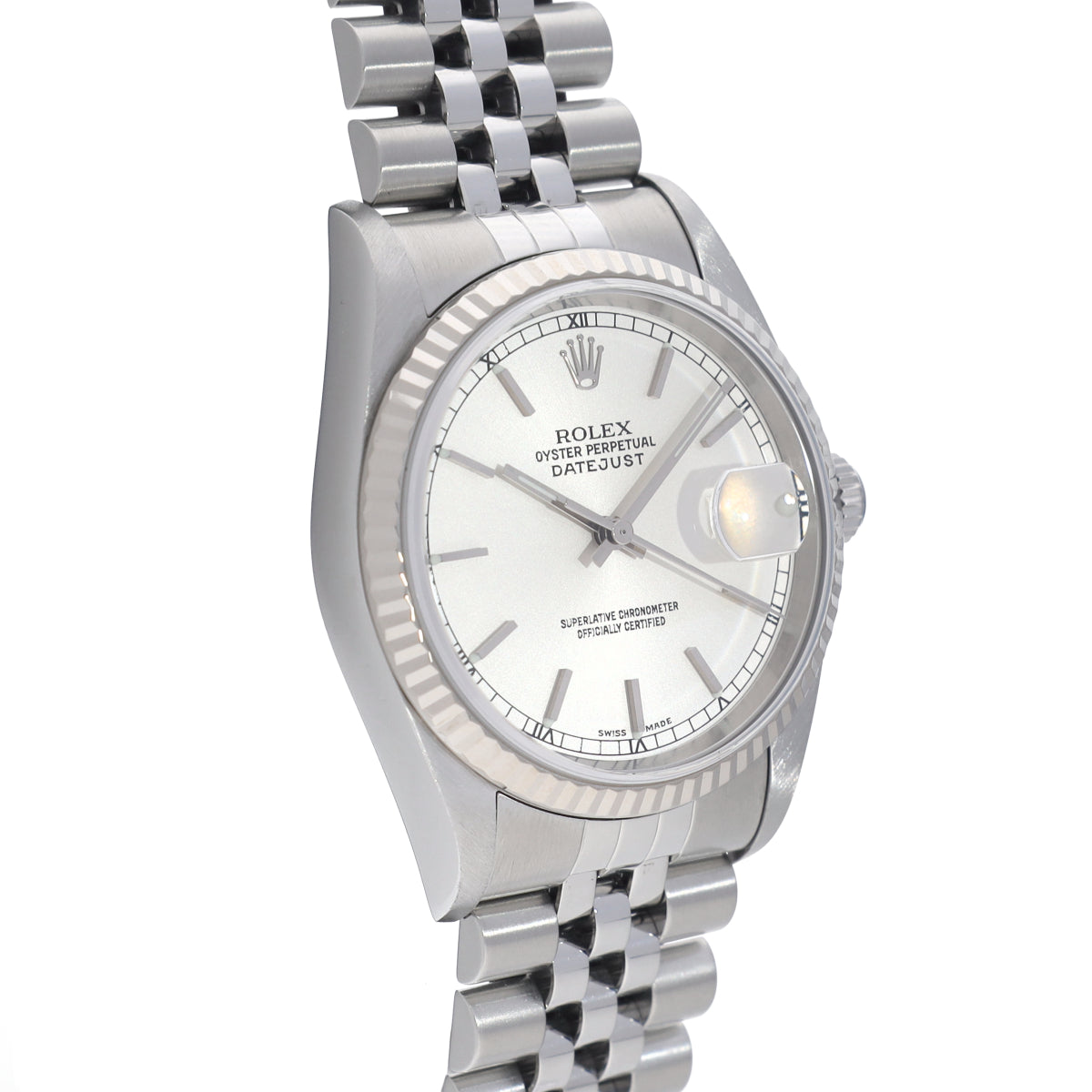 DATE JUST 16234 Y (manufactured circa 2003) Silver ROLEX Men's [Pre-Owned].