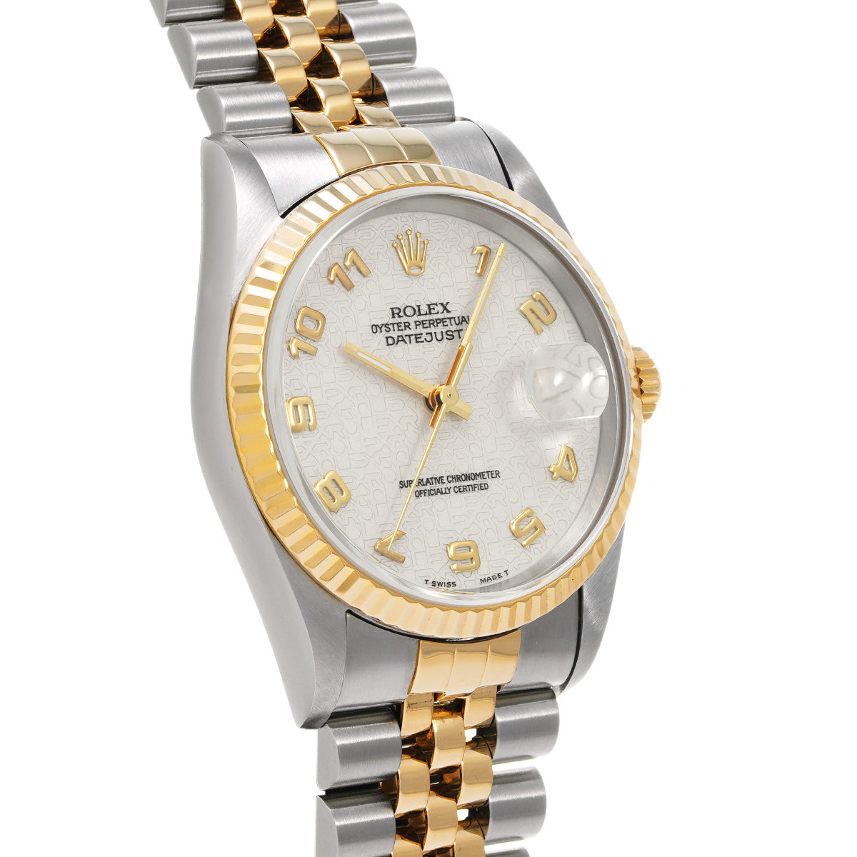 Datejust 16233 W (manufactured circa 1995) Ivory Computer ROLEX Men's [Pre-Owned].