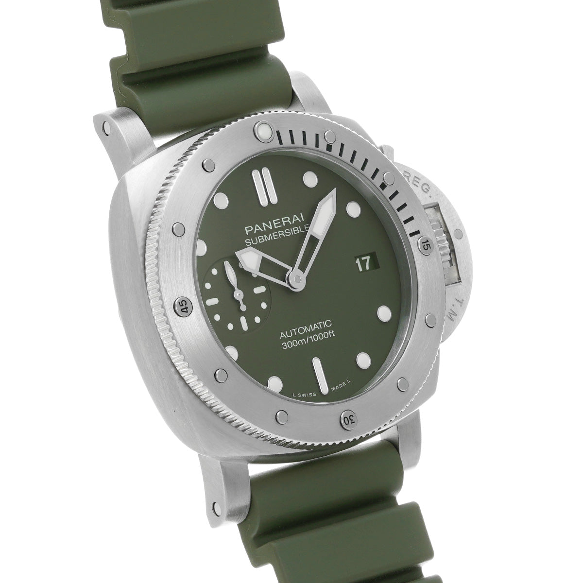 Luminor Submersible Verde Militare Online Limited Edition PAM01055 V (manufactured in 2019) Green PANERAI Men's [Pre-Owned].