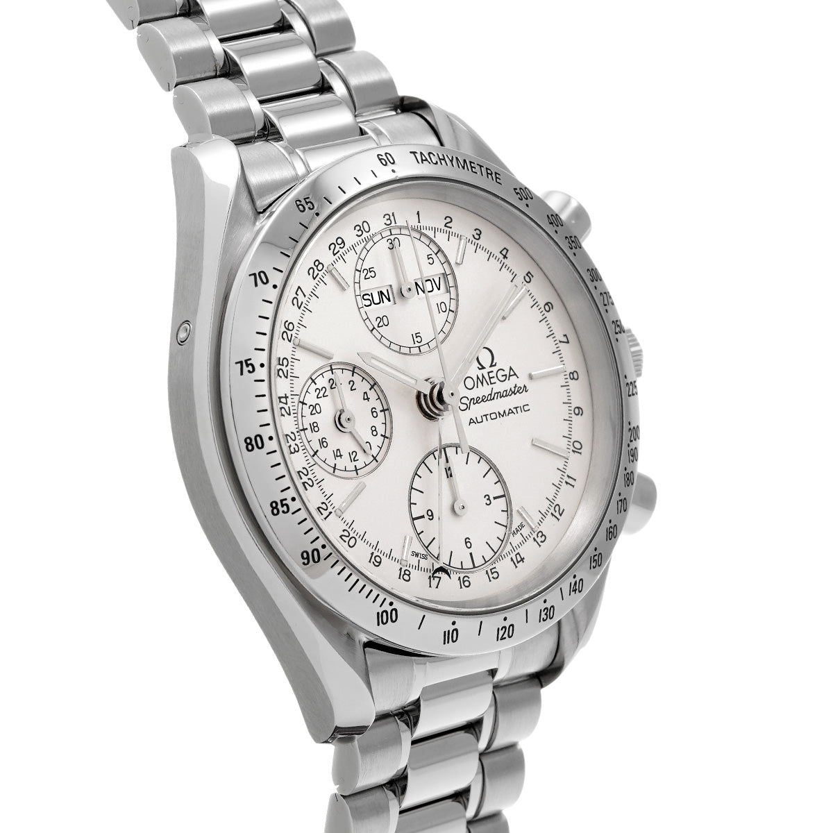 Speedmaster Triple Calendar 3521.30 White OMEGA Men's [Pre-Owned].