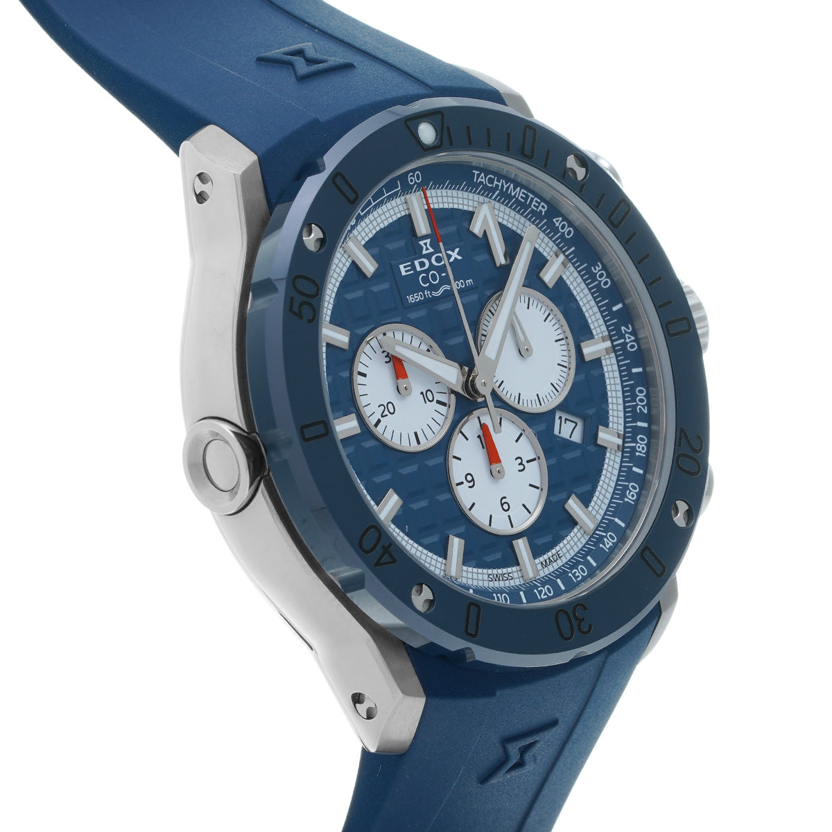 Chrono Offshore 1 10221-3BU9 Blue/White EDOX Men's [Pre-Owned].