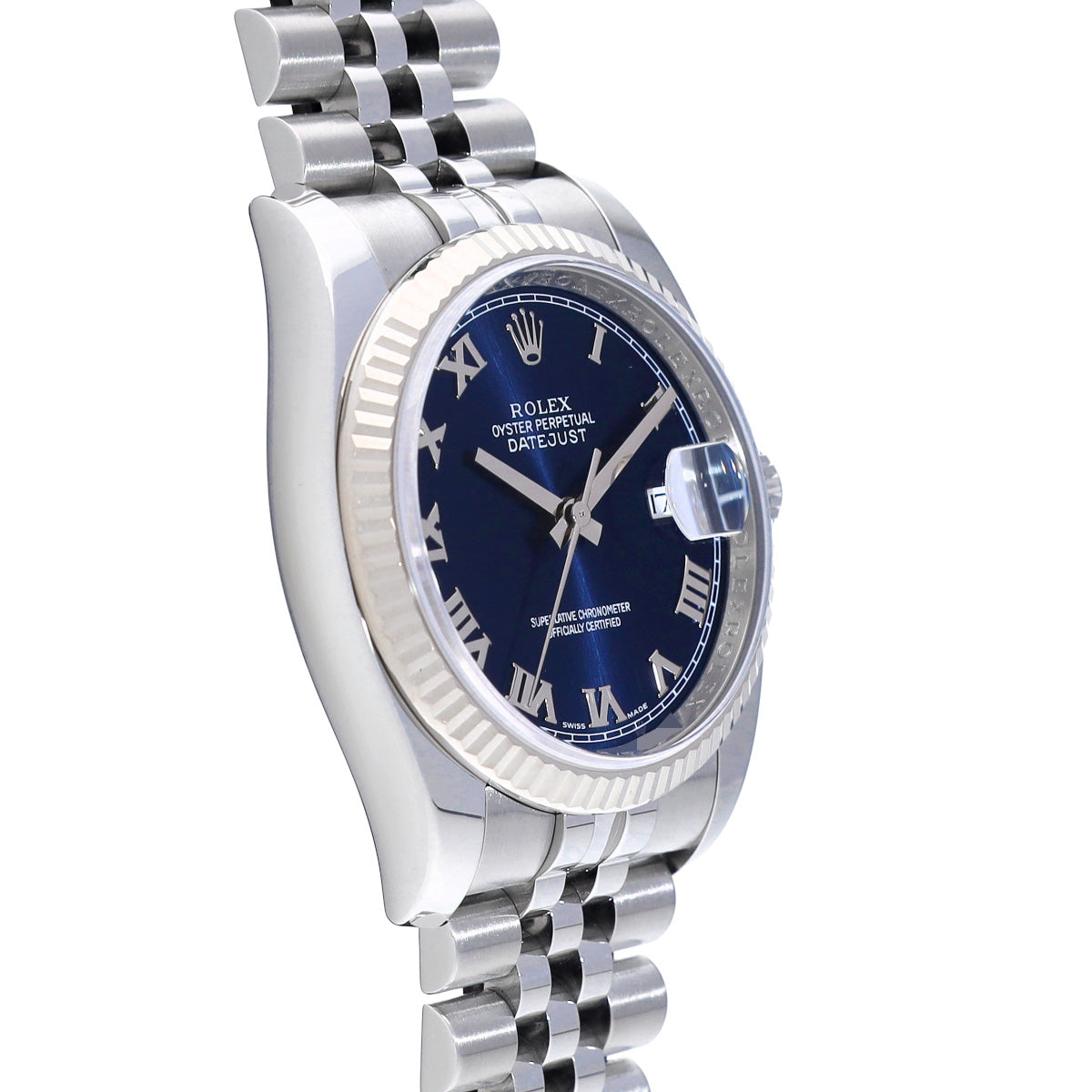 DATE JUST 116234 V (manufactured circa 2009) Blue ROLEX Men's [Pre-Owned].