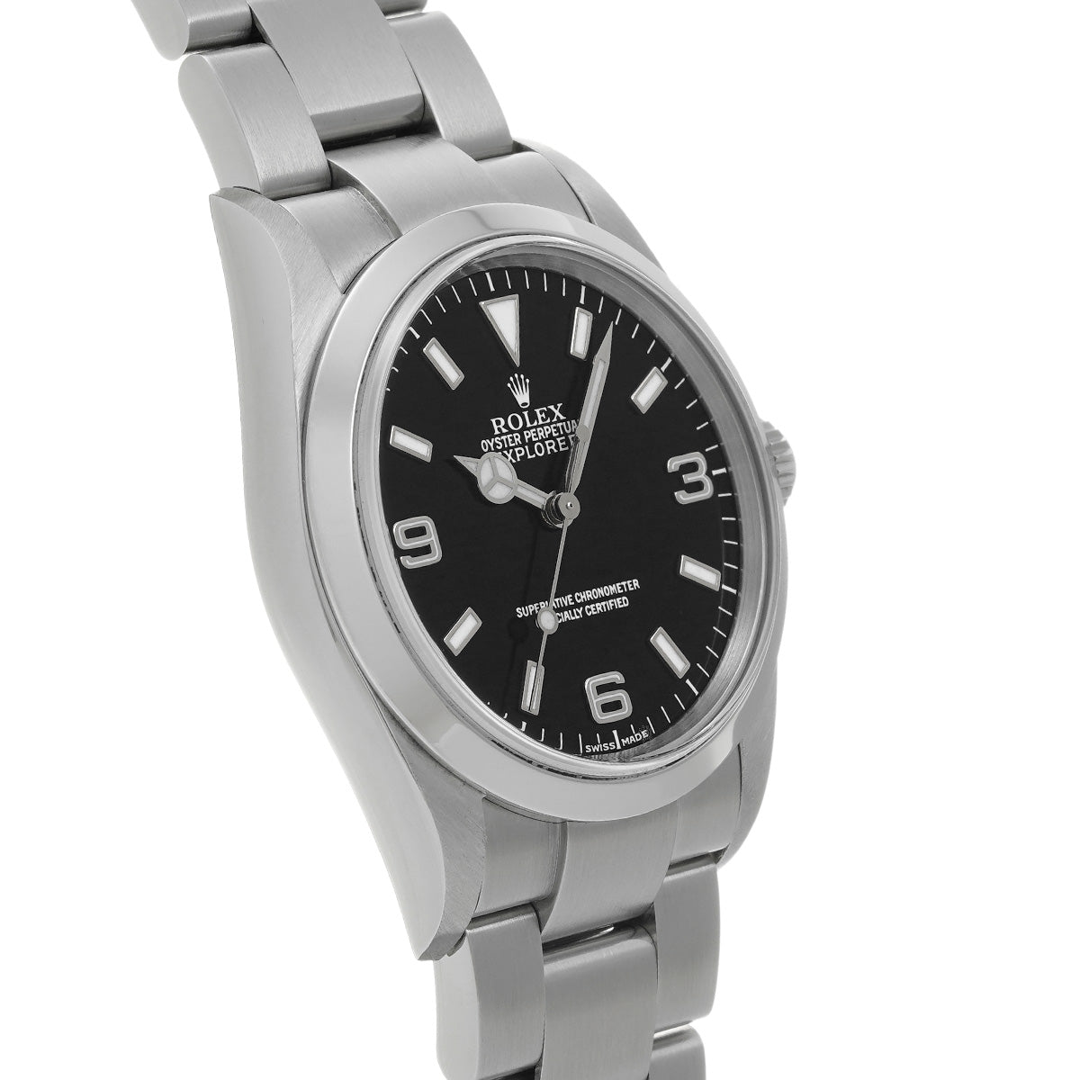 Explorer 114270 F (manufactured circa 2003) Black ROLEX Men's [Pre-Owned].