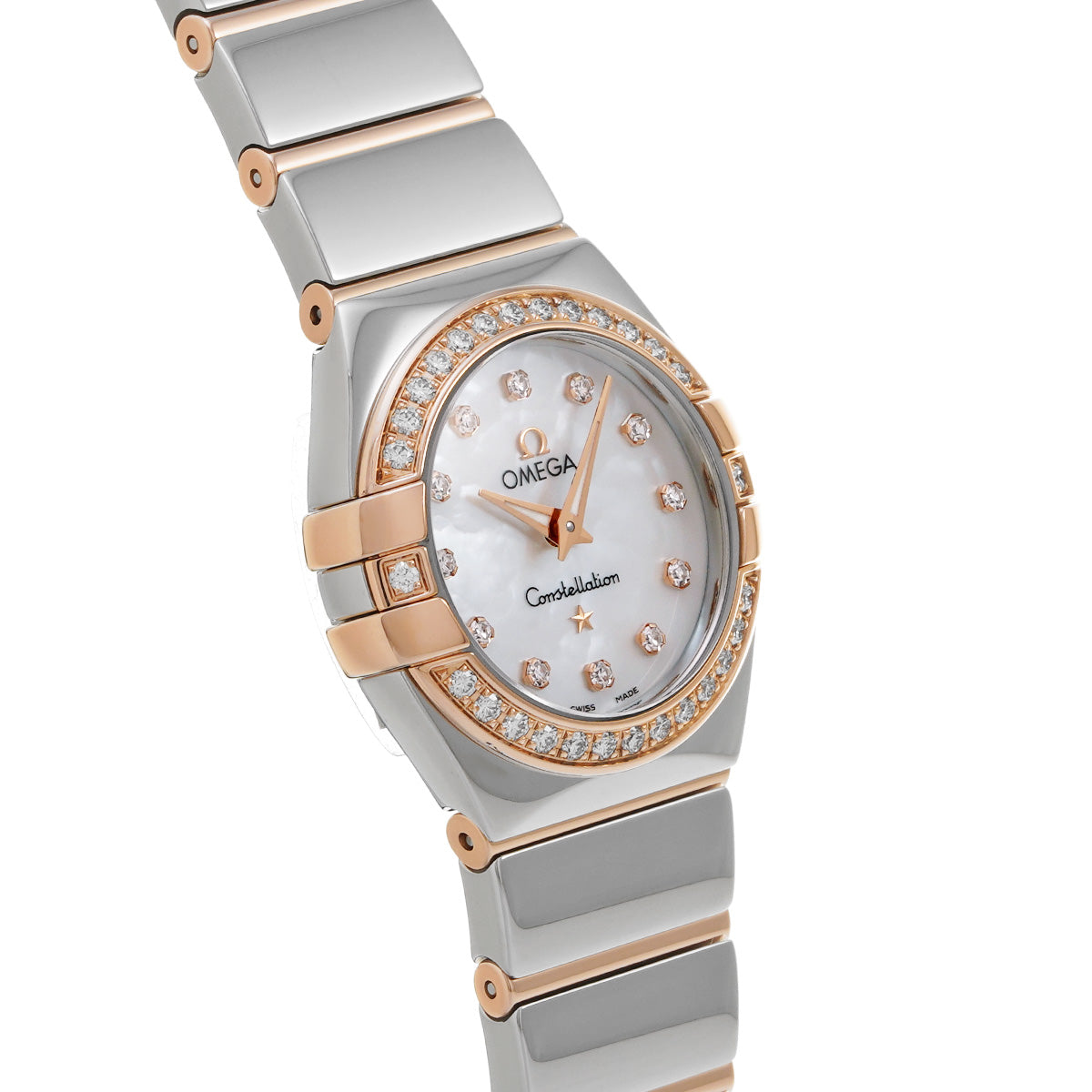 Constellation Polished Quartz 123.25.24.60.55.005 White MOP OMEGA Ladies [New]