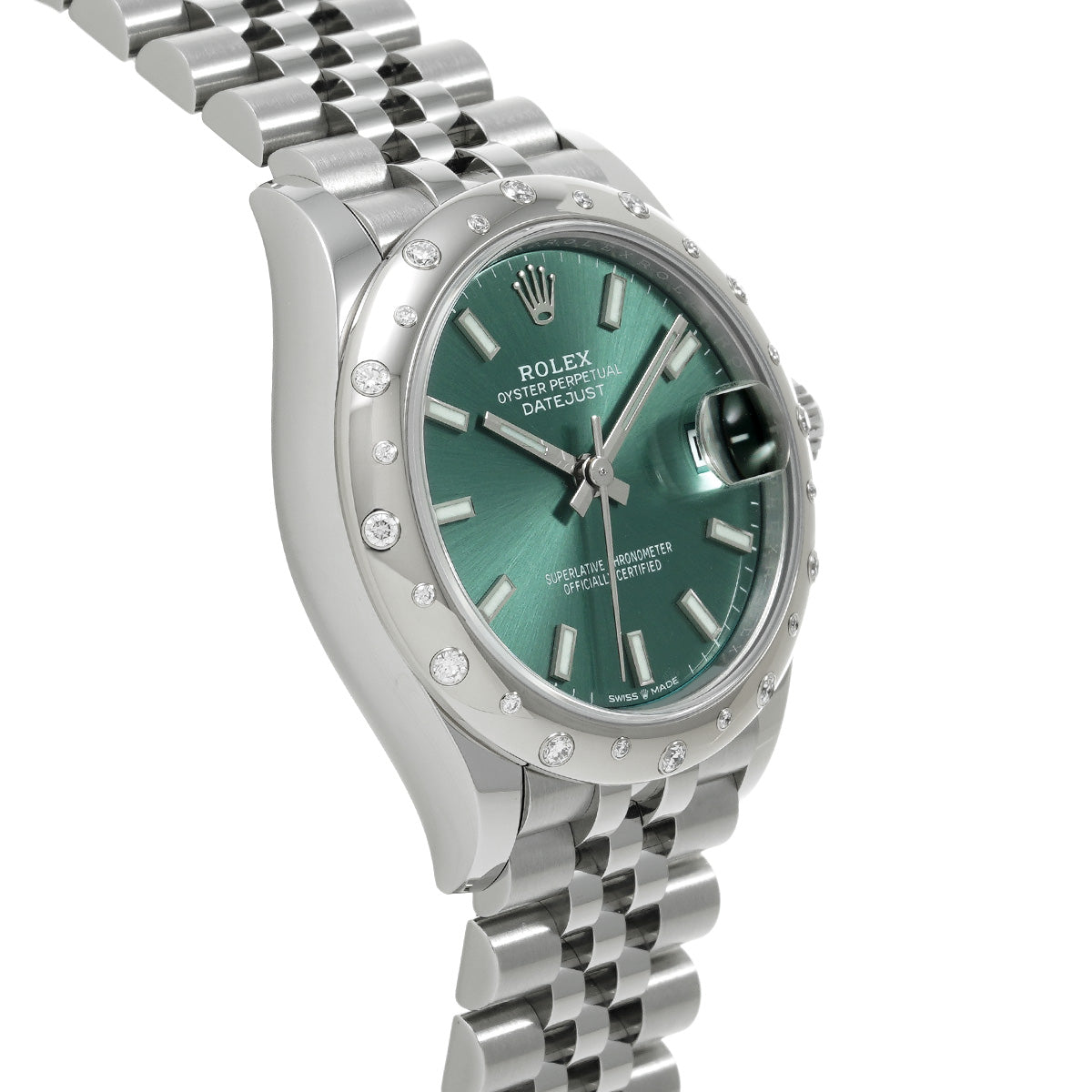 DATE JUST 31 278344RBR Random Serial Mint Green ROLEX Unisex [Pre-Owned].