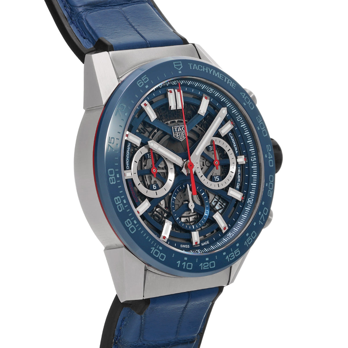 CARRERA Calibre Heuer 02 Chronograph CBG2A11.FC6460 Blue TAG HEUER Men's [Pre-Owned].