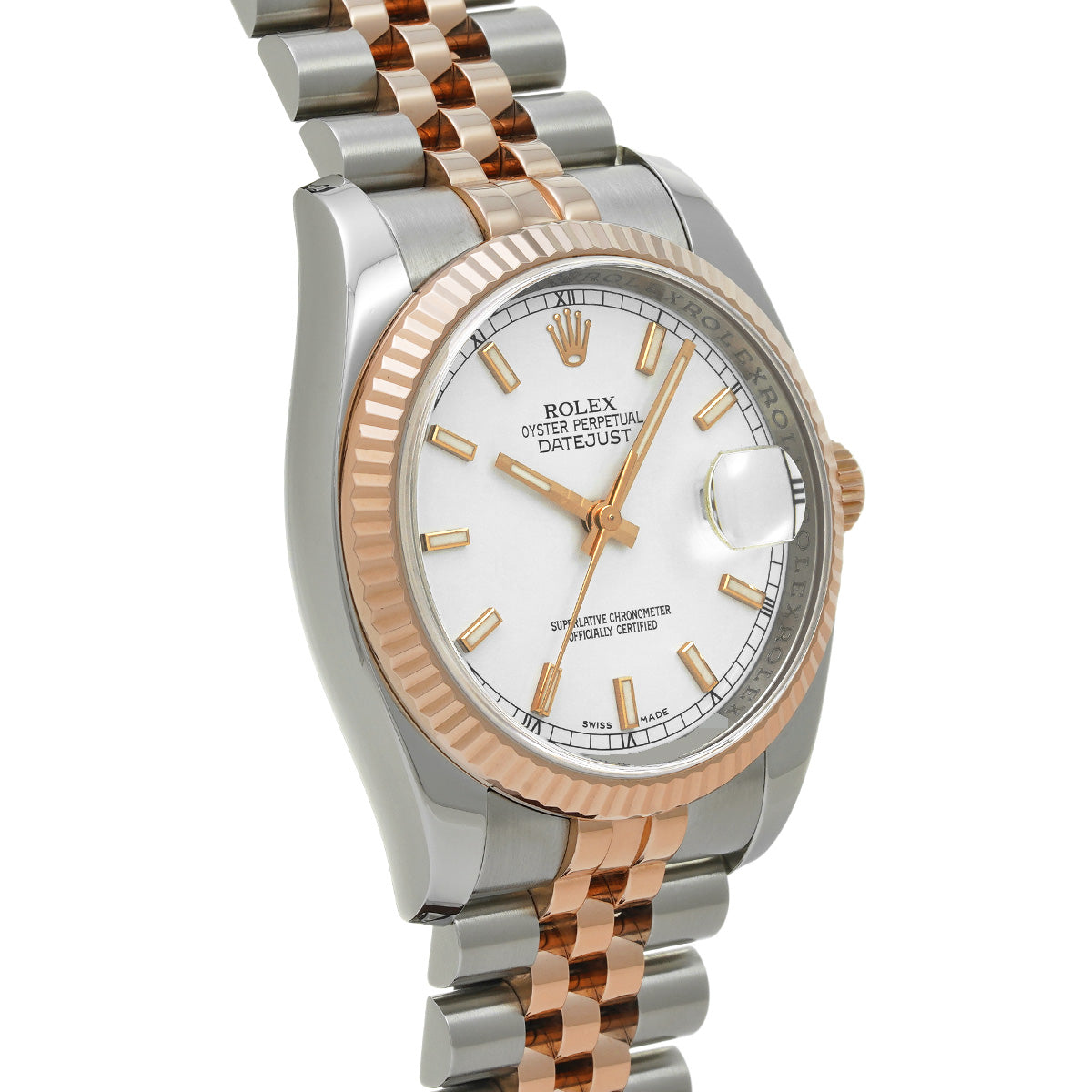 DATE JUST 116231 V (manufactured around 2009) White ROLEX Men's [Pre-Owned].