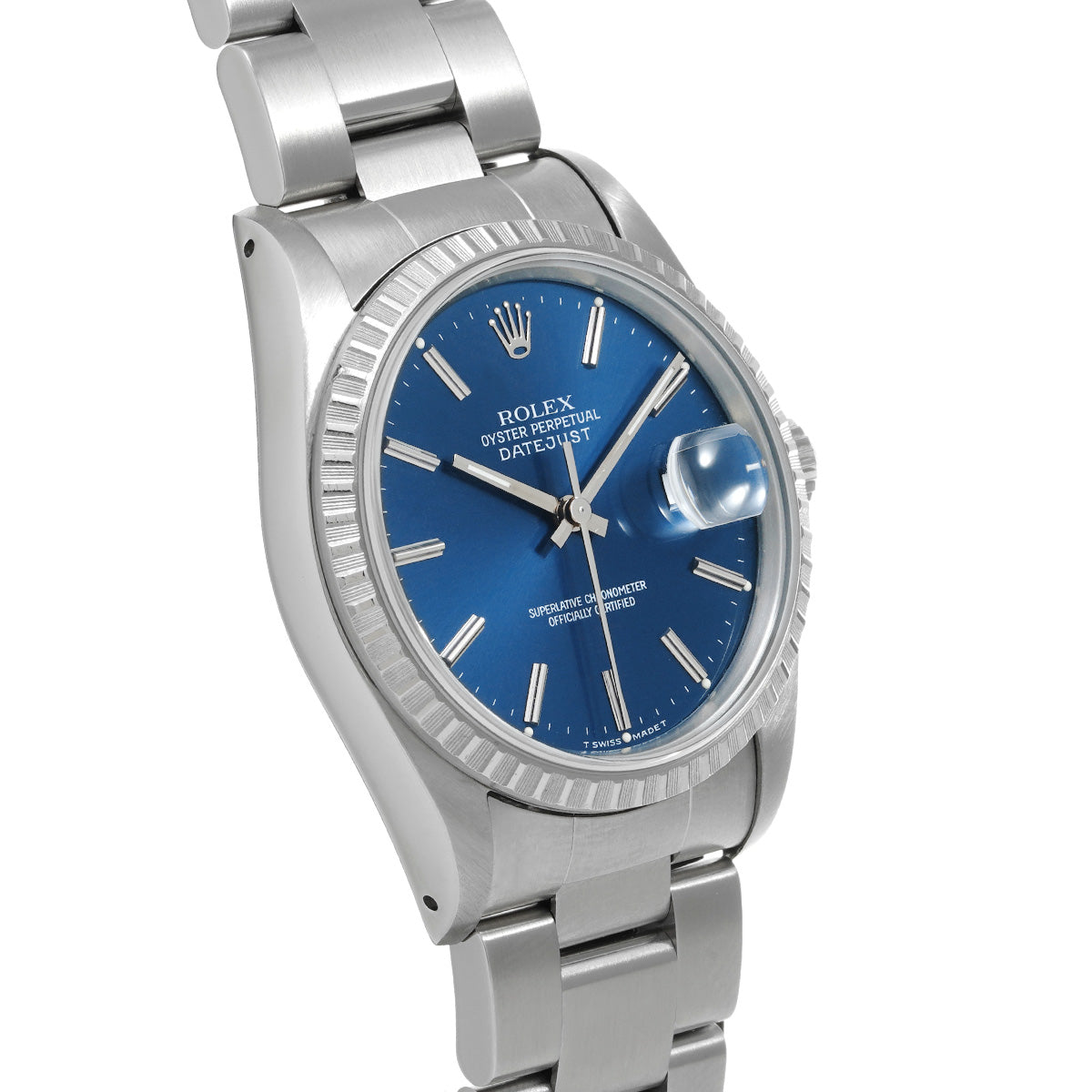 Datejust 16220 Number X (manufactured circa 1991) Blue ROLEX Men's [Pre-Owned].