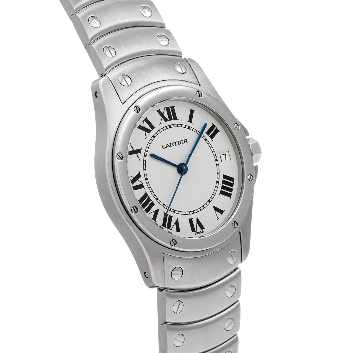 Santos Cougar LM W20026K1 White CARTIER Men's [Pre-Owned].