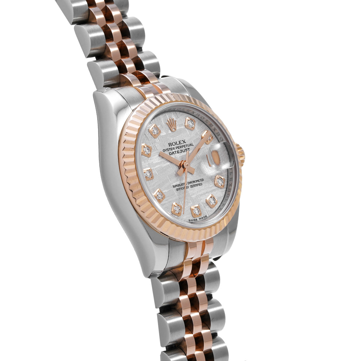 DATE JUST 179171G (manufactured circa 2005) Meteorite/Diamond ROLEX Ladies [Pre-Owned].