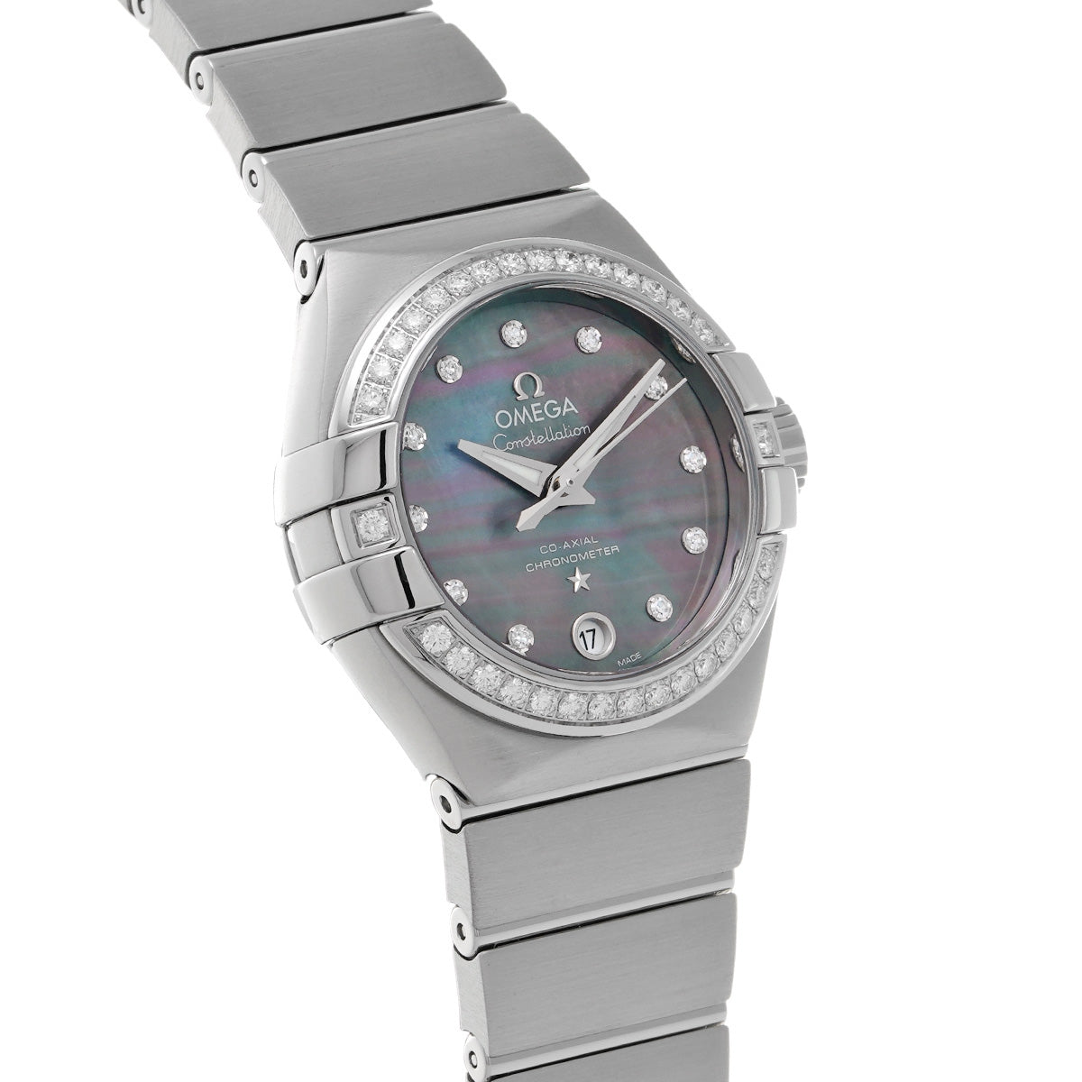 Constellation Co-Axial Chronometer 123.15.27.20.57.003 Black MOP/Diamond OMEGA Ladies [New]