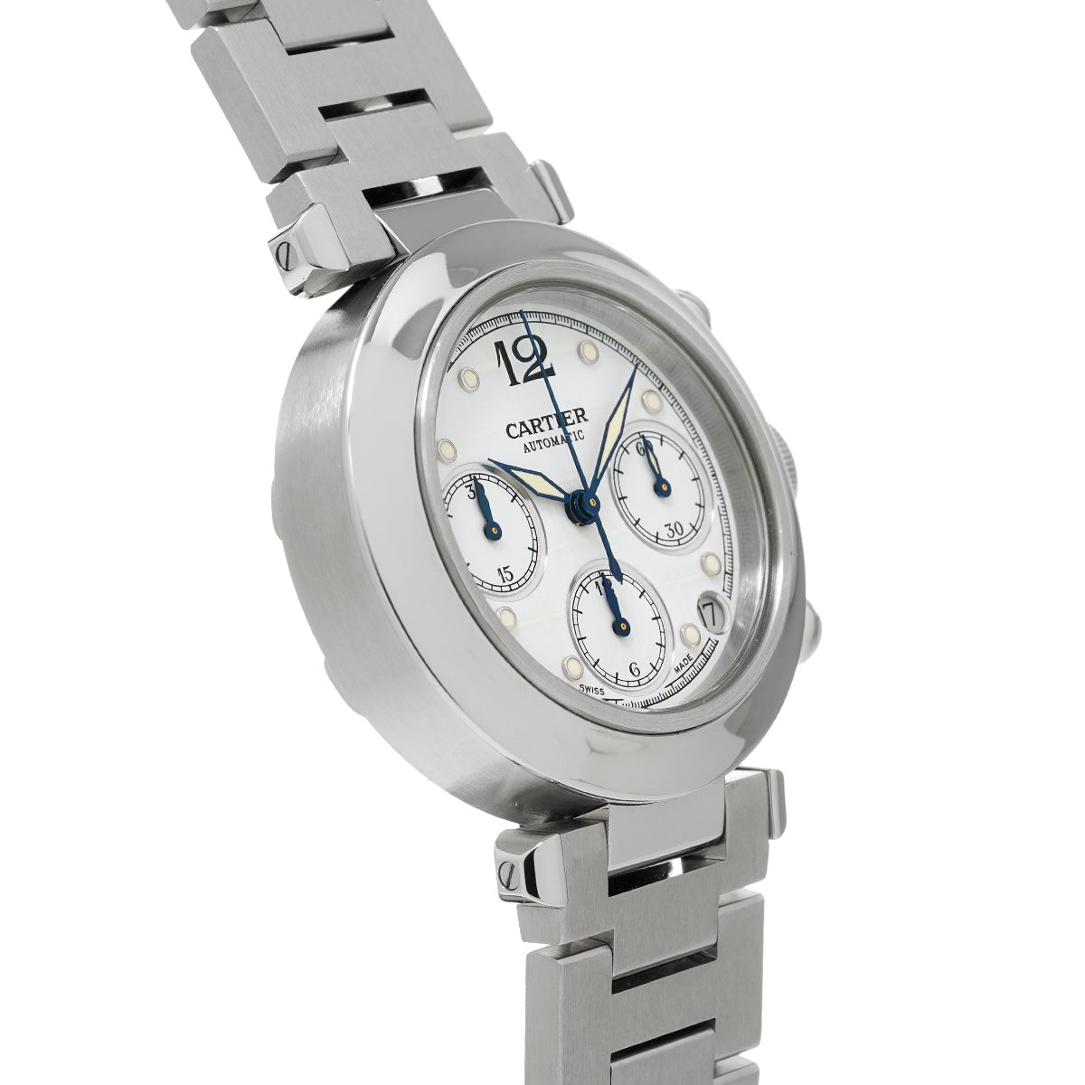 Pasha C Chronograph W31039M7 White CARTIER Unisex [Pre-Owned].