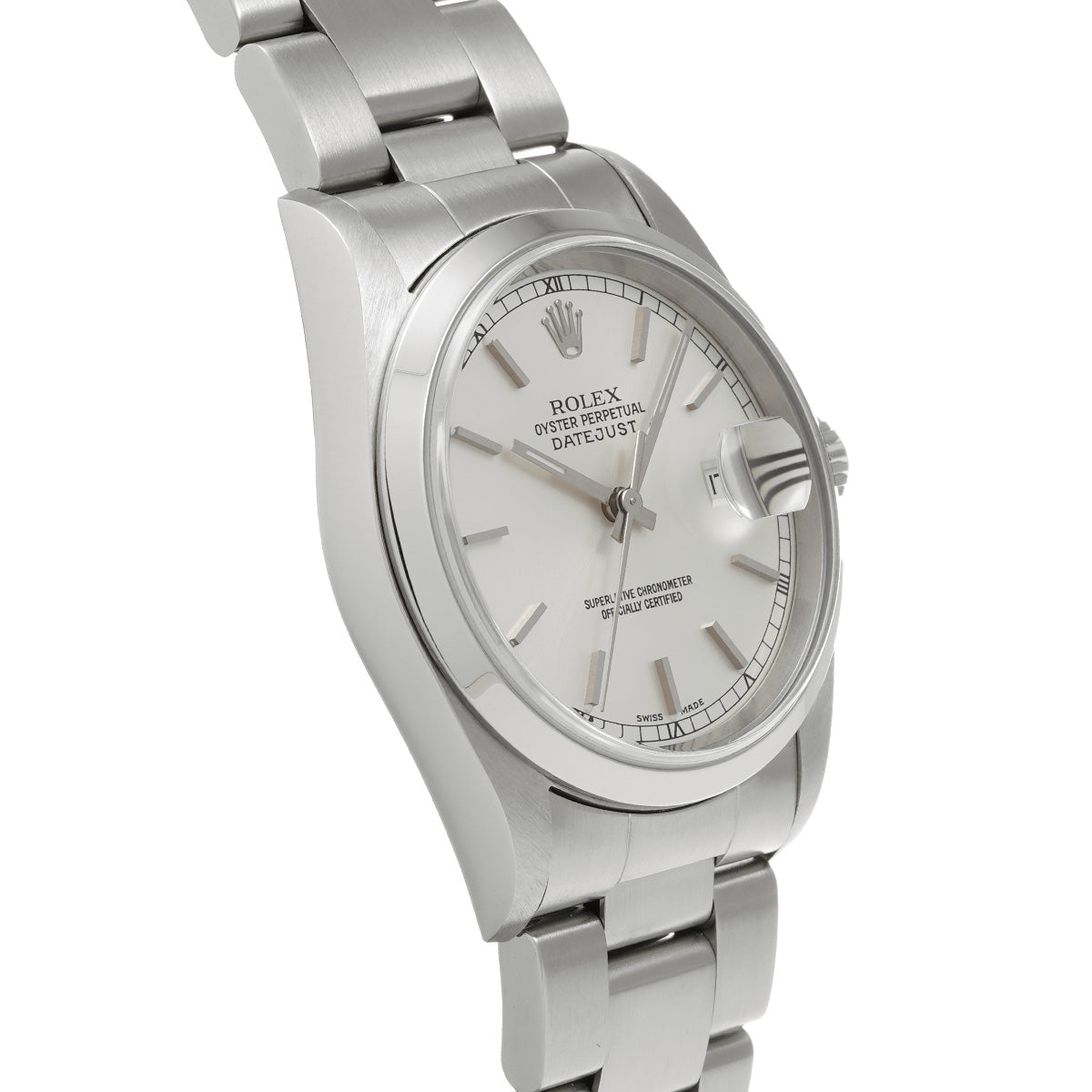 DATE JUST 16200 K (manufactured circa 2001) Silver ROLEX Men's [Pre-owned].
