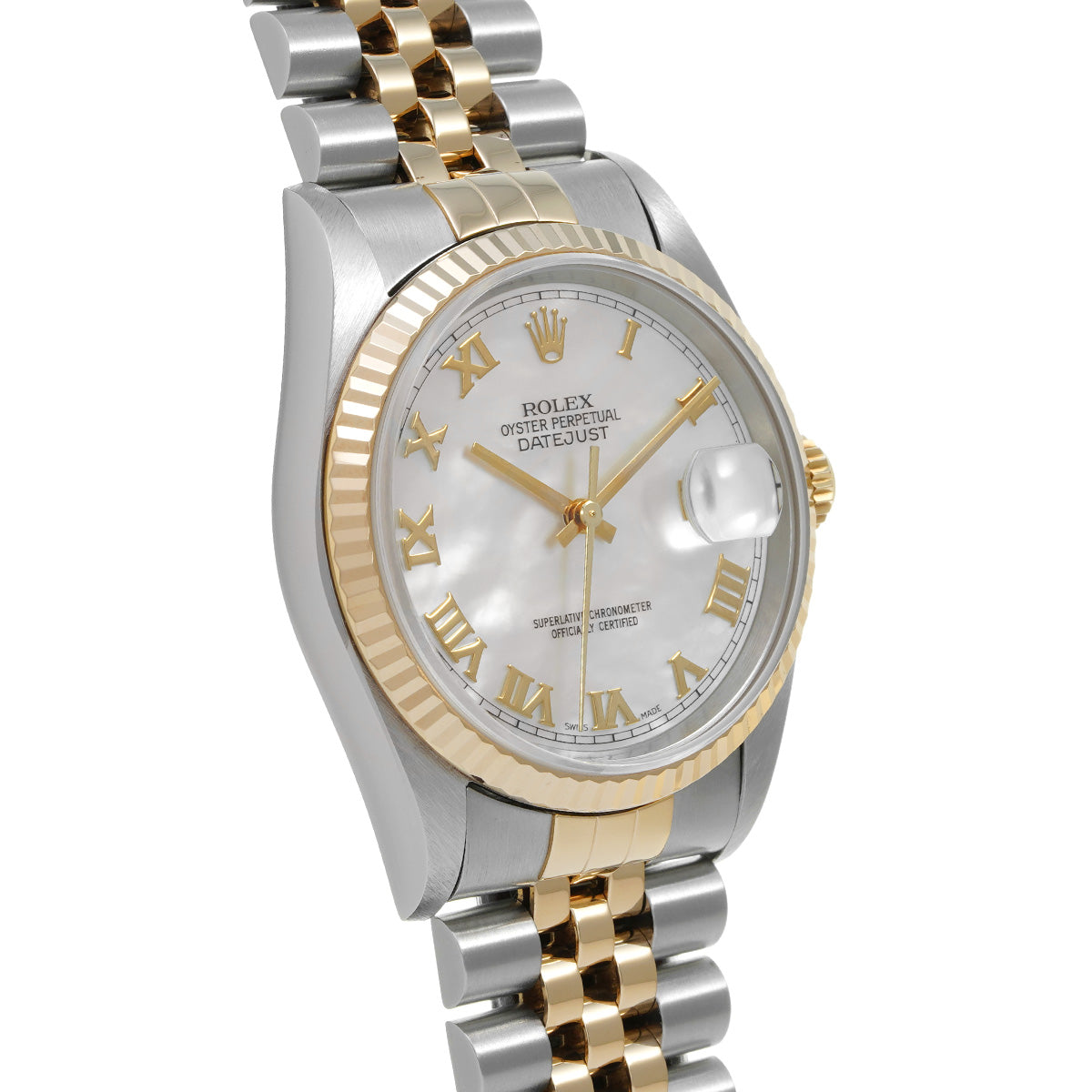 DATE JUST 16233NR T (manufactured circa 1997) White MOP ROLEX Men's [Pre-Owned].