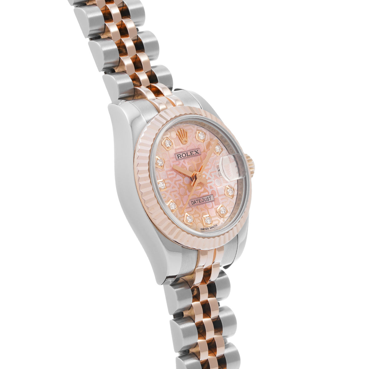DATE JUST 179171G Random Serial Pink Computer/Diamond ROLEX Ladies [Pre-Owned].