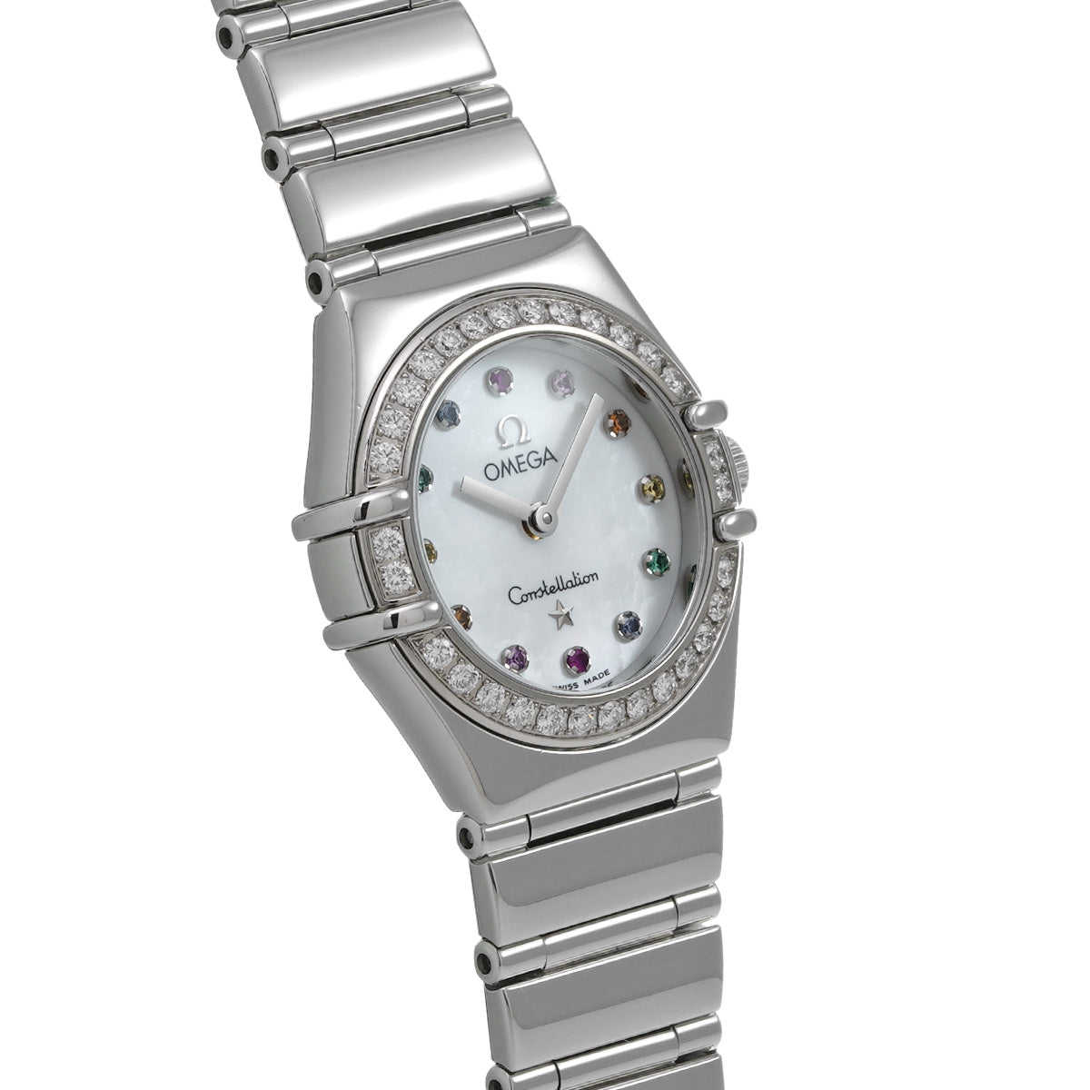 Constellation My Choice Mini 1465.79 White MOP/Sapphire/Ruby OMEGA Ladies [Pre-owned]