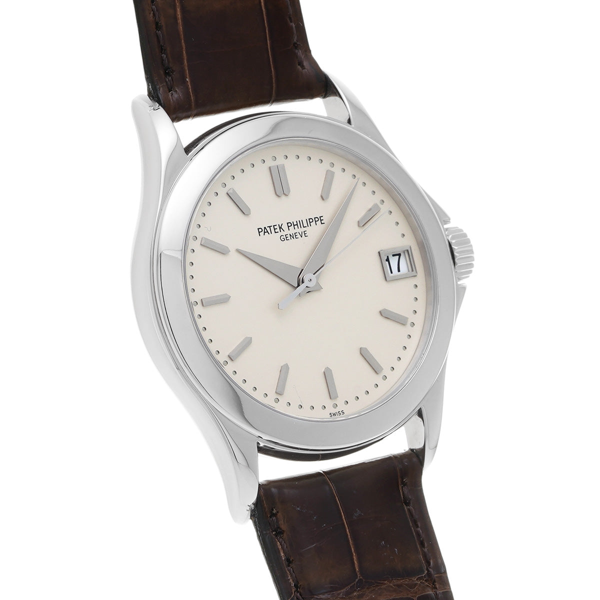 Calatrava 5107G-001 Silver PATEK PHILIPPE Men's [Pre-Owned].