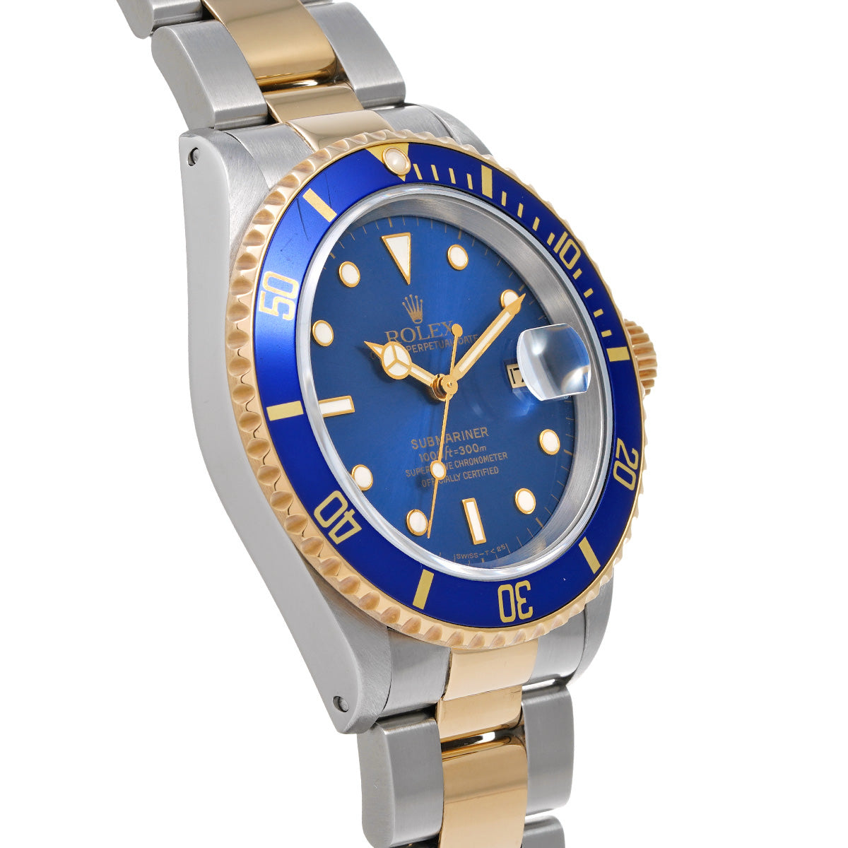 Submariner Date 16613 T (manufactured circa 1996) Blue ROLEX Men's [Pre-Owned].