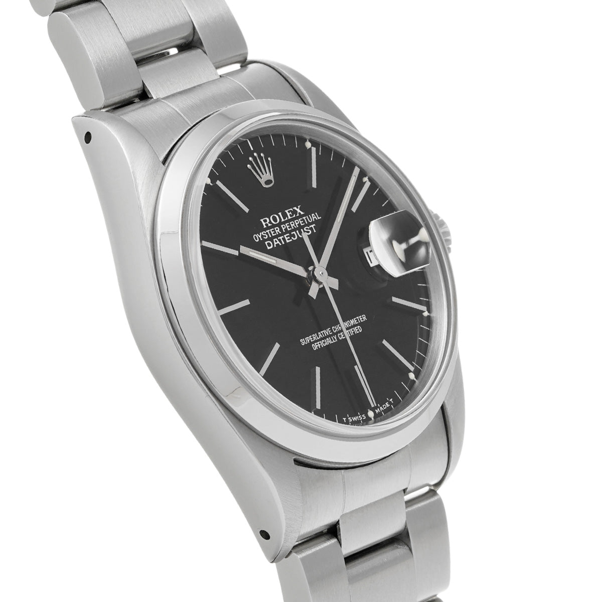 DATE JUST 16200 X (manufactured circa 1991) Black ROLEX Men's [Pre-Owned].