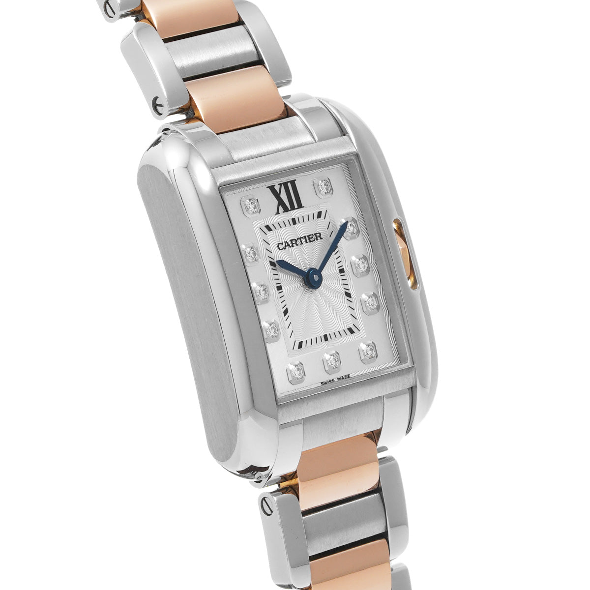 Tank Anglaise SM WT100024 Silver / Diamonds CARTIER Ladies [Pre-owned]