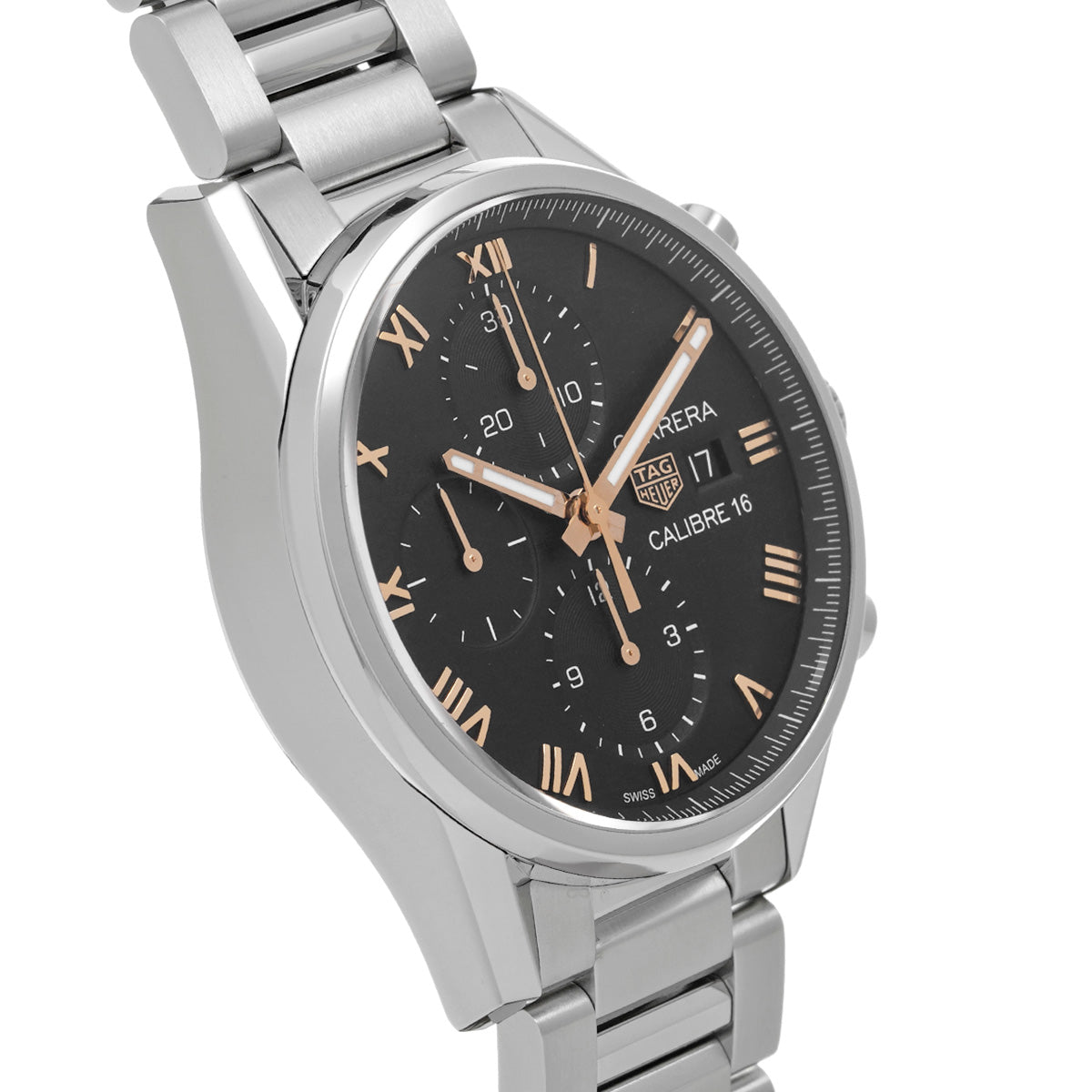 CARRERA Calibre 16 Chronograph Japan Limited Edition CBK2113.BA0715 Black TAG HEUER Men's [Pre-Owned]
