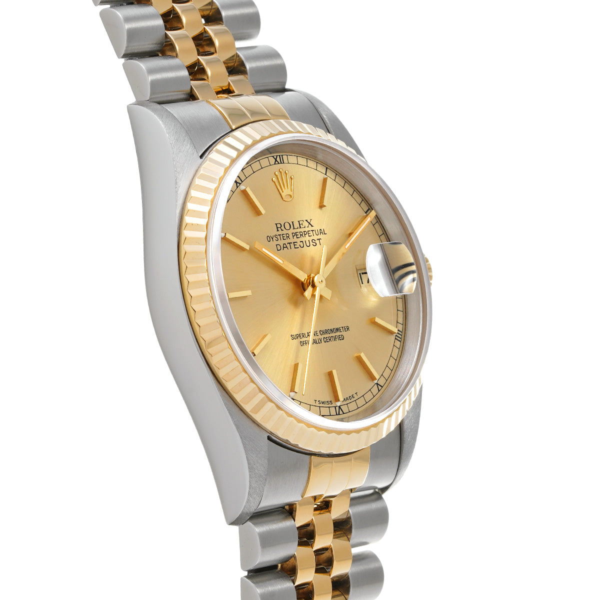 Datejust 16233 T (manufactured circa 1996) Champagne ROLEX Men's [Pre-Owned].