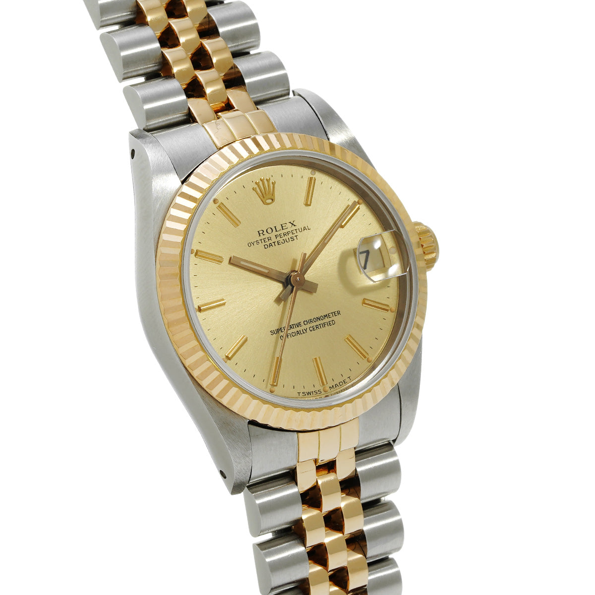 DATE JUST 68273 81st (manufactured circa 1983) Champagne ROLEX Unisex [Pre-Owned].