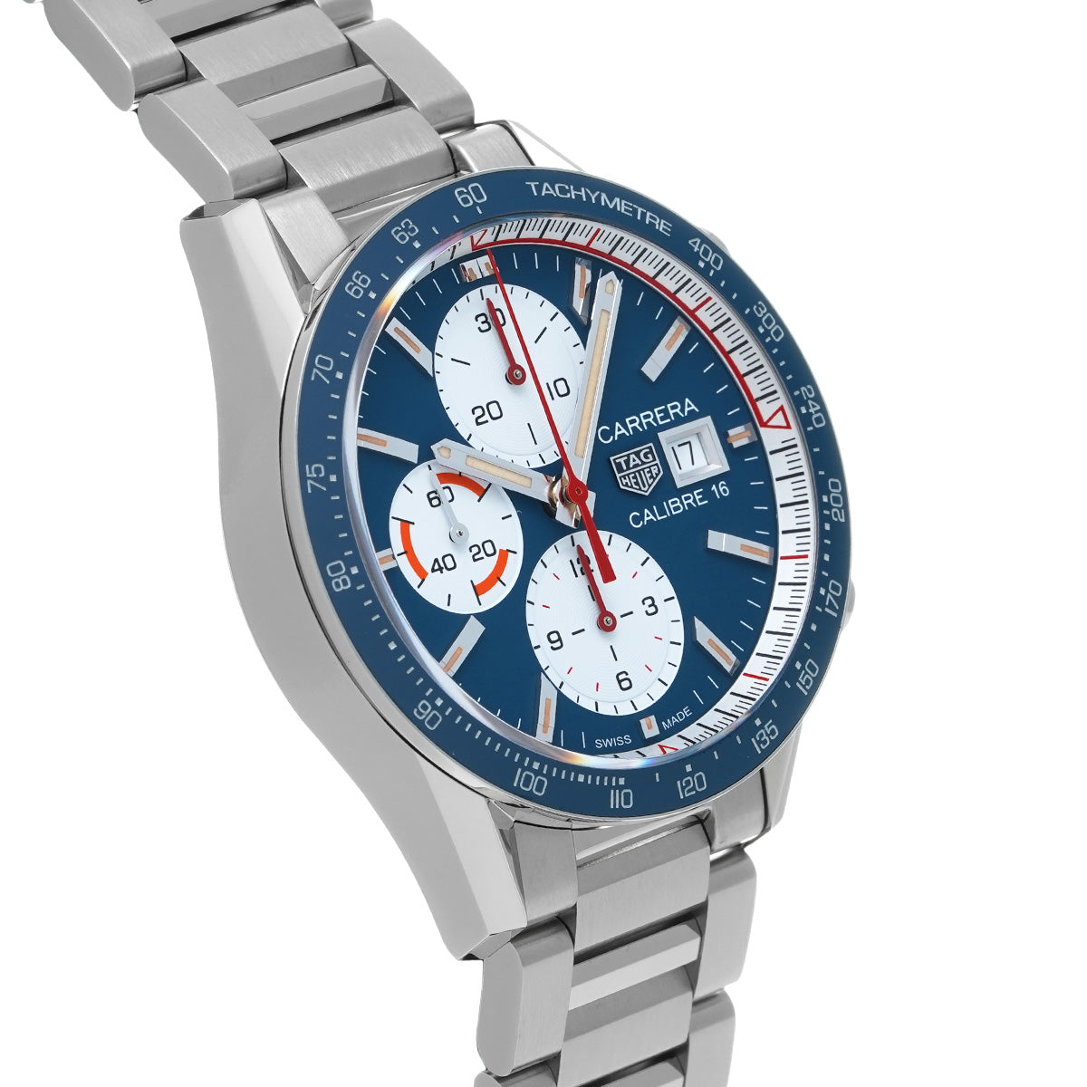 CARRERA Calibre 16 Chronograph CV201AR.BA0715 Blue/White TAG HEUER Men's [Pre-Owned]