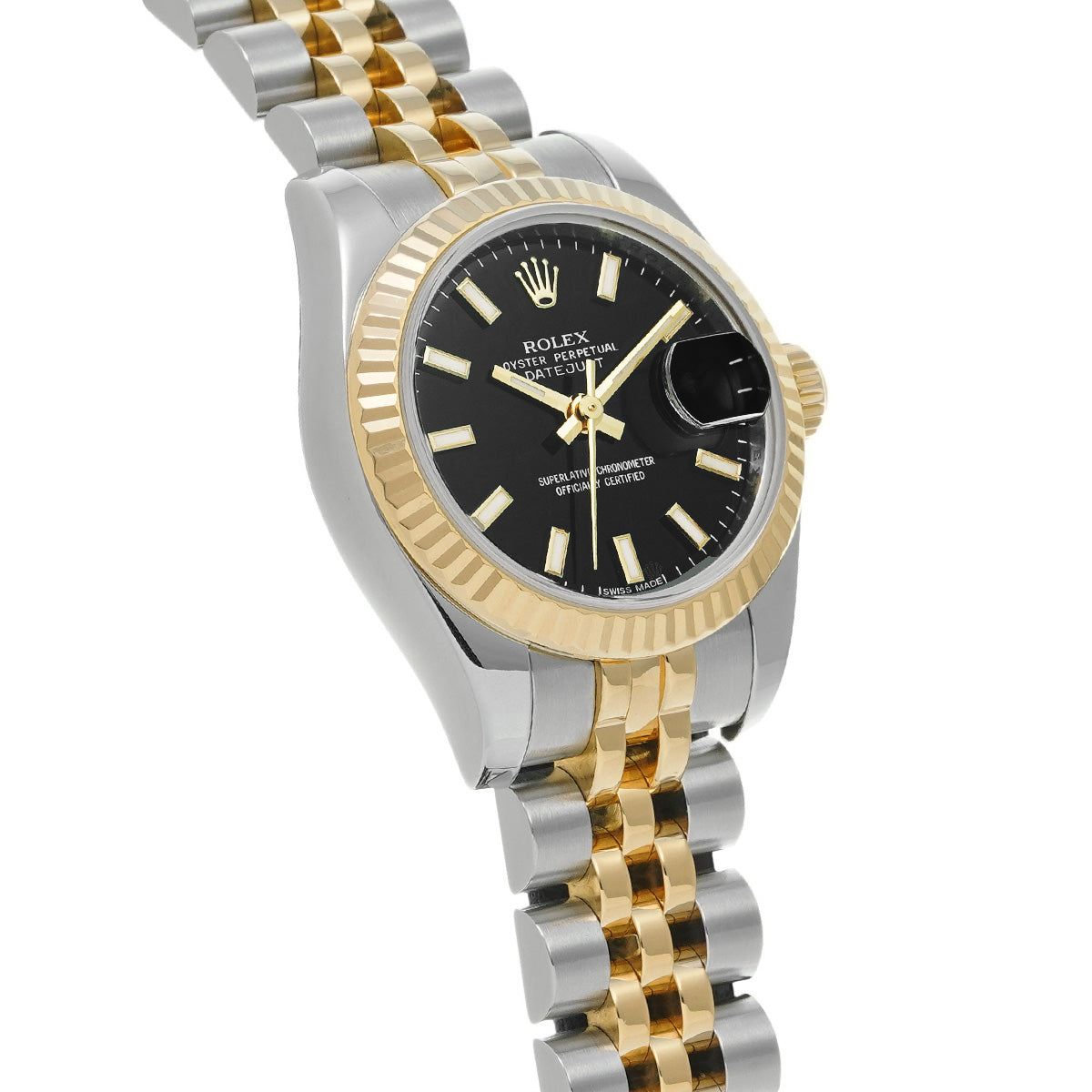 DATE JUST 179173 Random Serial Black ROLEX Ladies [Pre-owned].