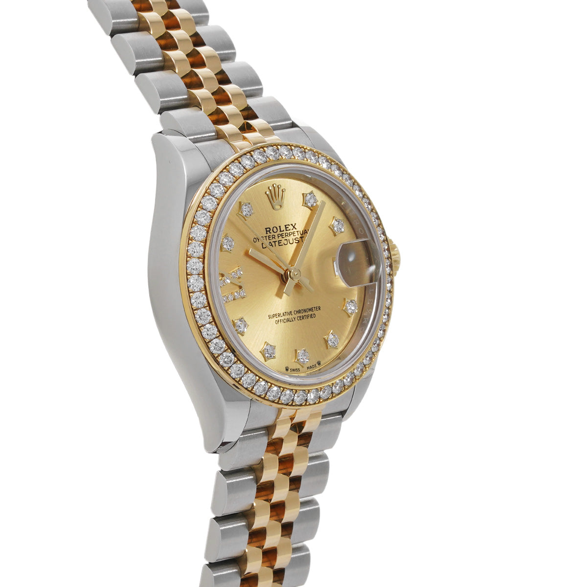 Lady Datejust 28 279383RBR Random Serial Champagne/Diamond ROLEX Ladies [Pre-Owned].