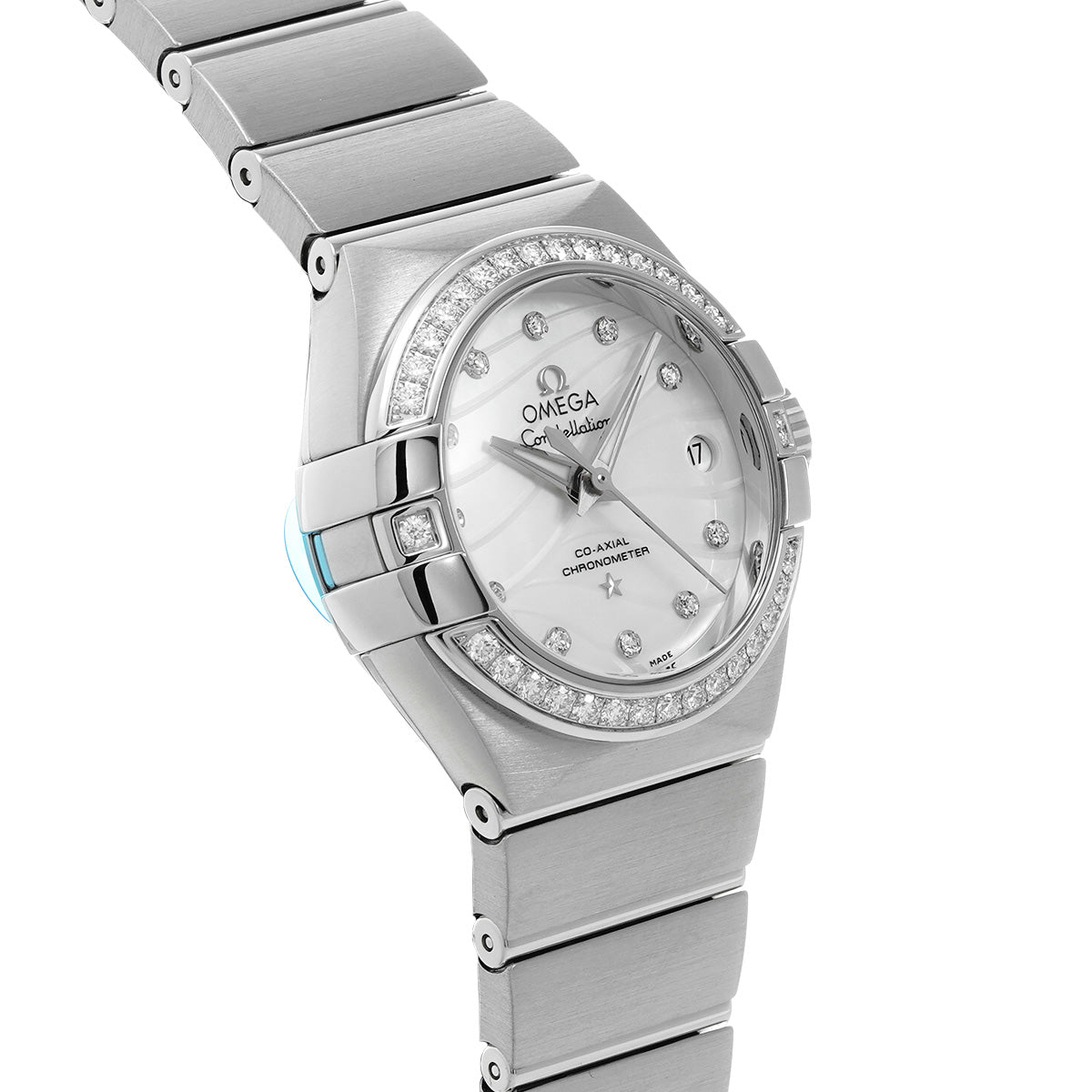 Constellation Co-Axial 123.15.27.20.55.002 White MOP/Diamond OMEGA Ladies [New]